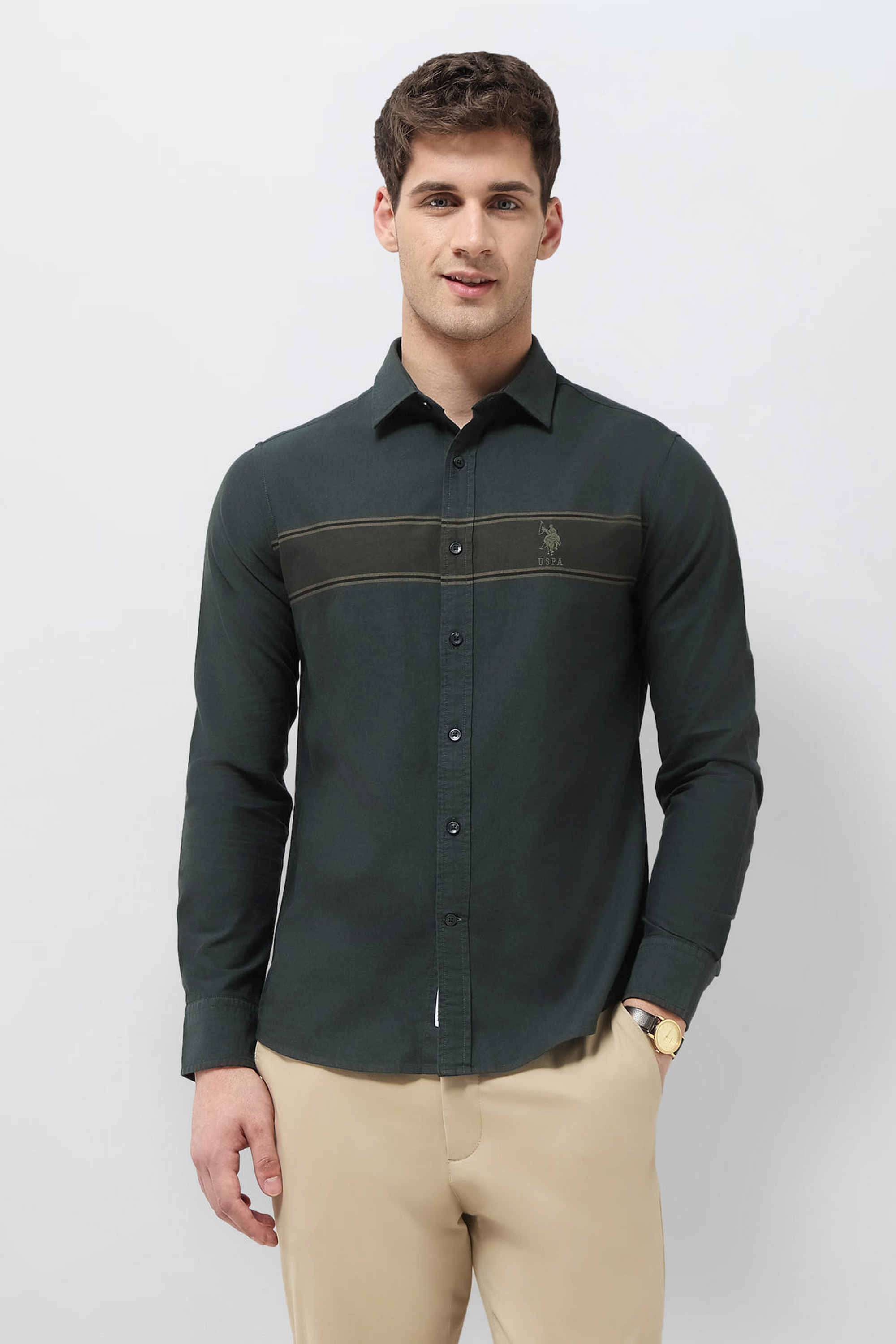 Oxford-Stripes-Cotton-Super-Slim-Fit-Men-s-Casual-Wear-Shirt