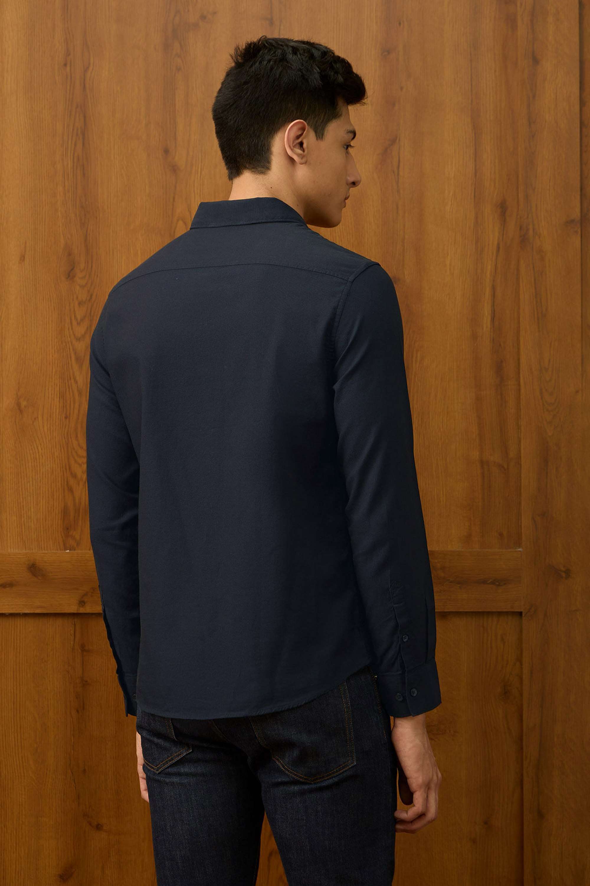 Solid-Cotton-Super-Slim-Fit-Men-s-Casual-Wear-Shirt