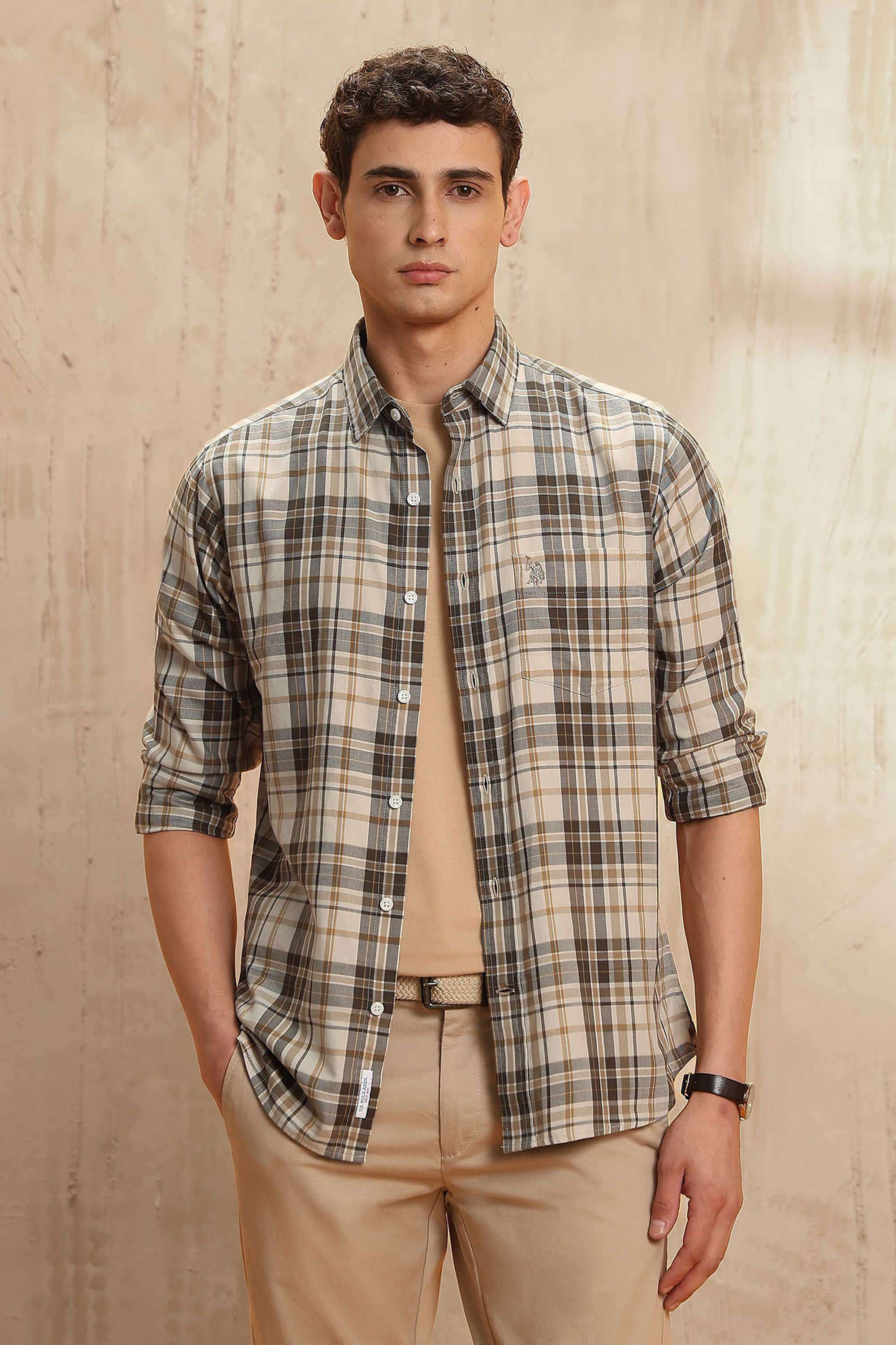 Checks-Cotton-Regular-Fit-Men-s-Casual-Shirt