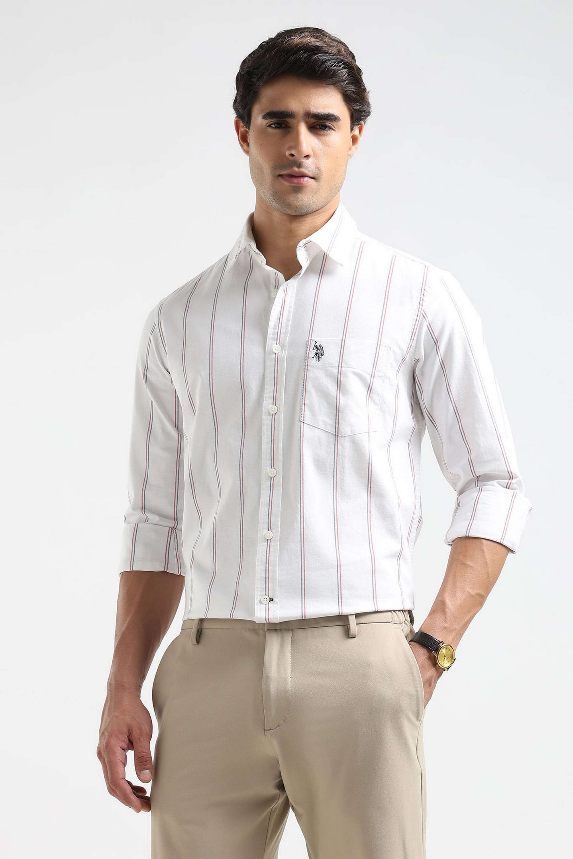 Stripes-Cotton-Super-Slim-Fit-Men-s-Casual-Wear-Shirt