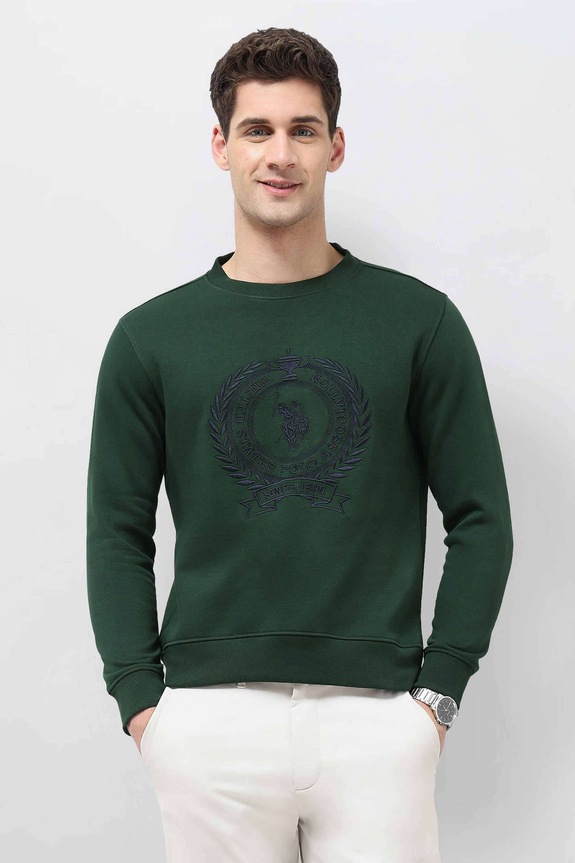 Solid-Cotton-Regular-Fit-Men-s-Sweatshirt