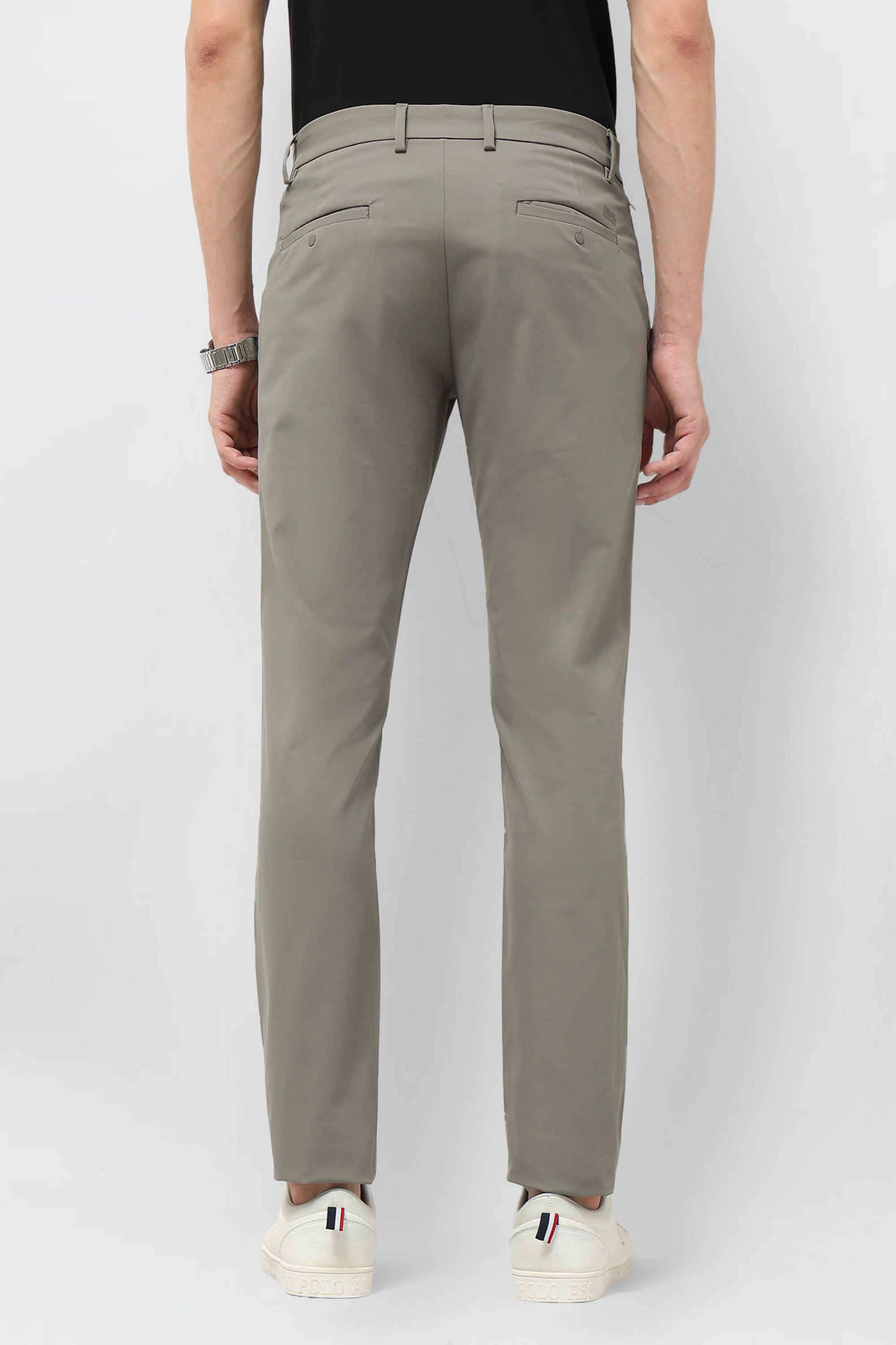 Solid-Blended-Fabric-Slim-Fit-Men-s-Casual-Wear-Trousers