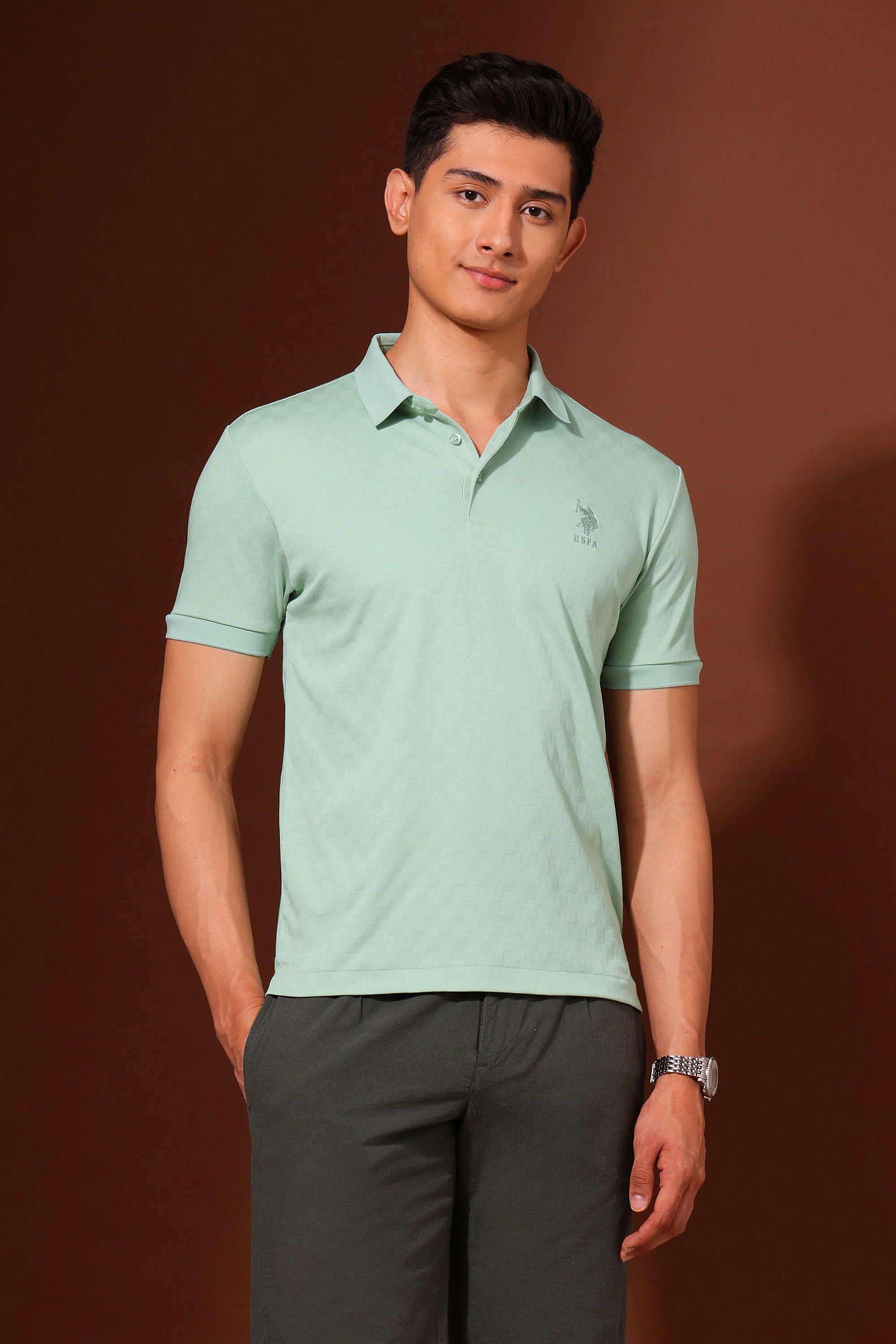 Solid-Cotton-Slim-Fit-Men-Polo-T-Shirt