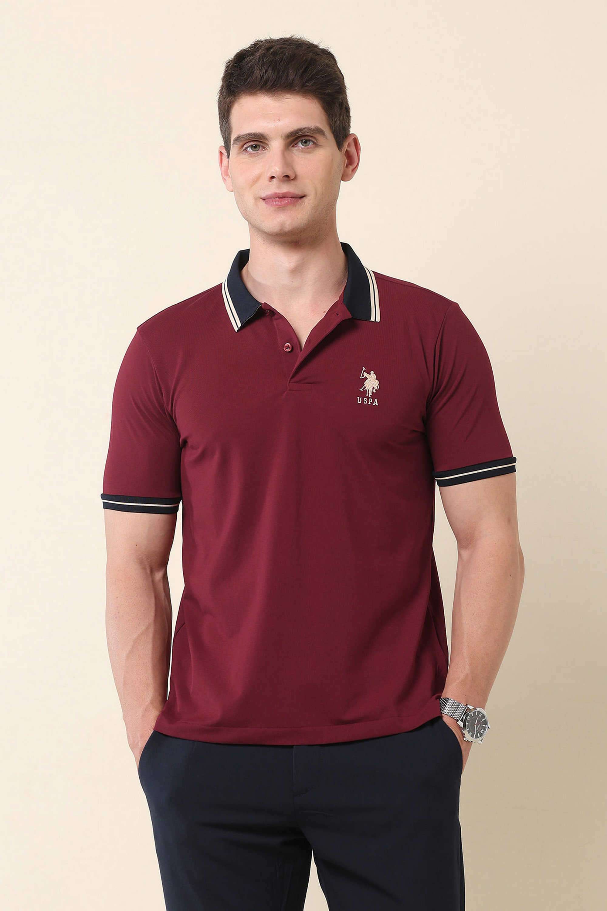 Solid-Cotton-Men-Casual-Wear-Slim-Fit-T-Shirt
