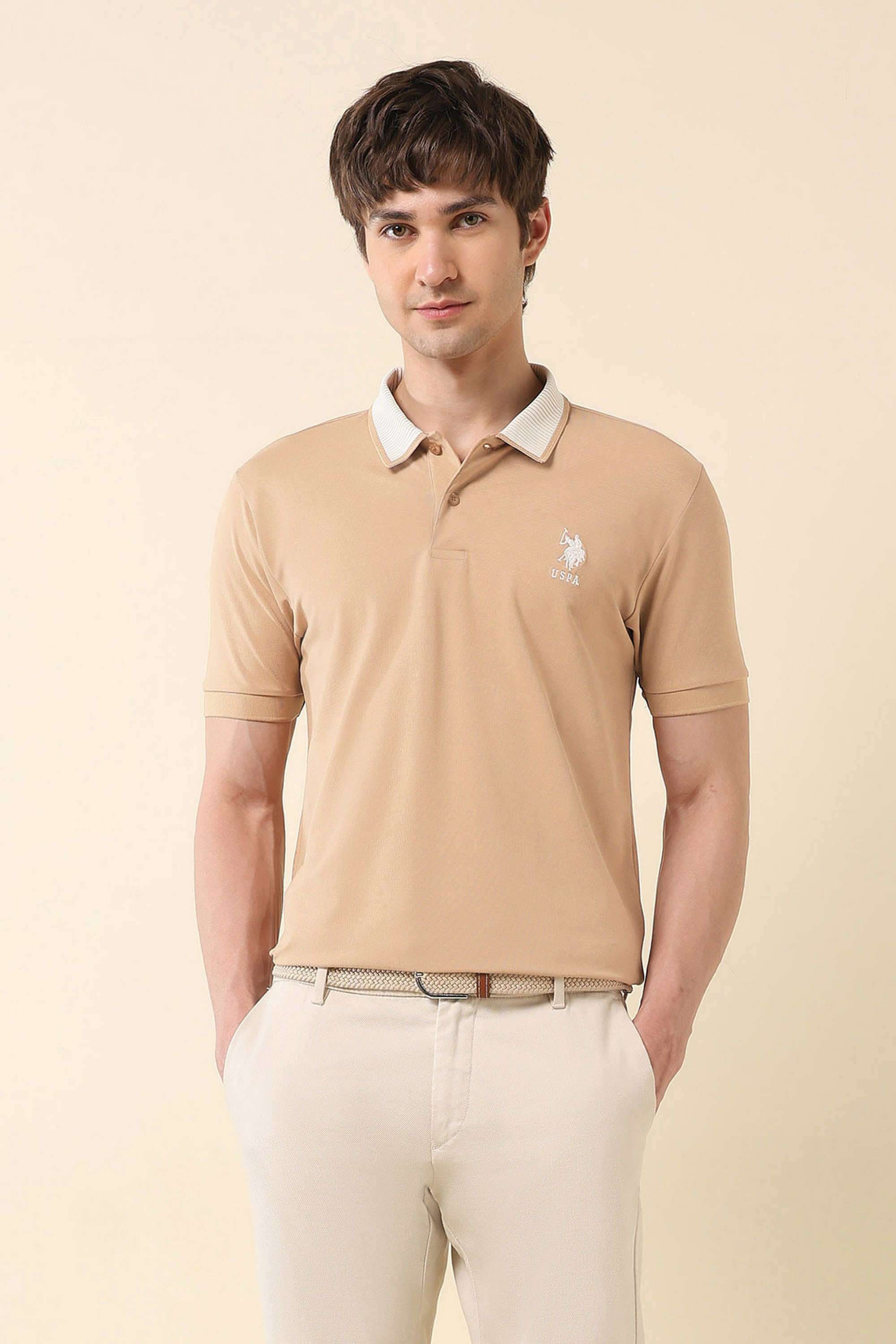 Solid-Cotton-Slim-Fit-Men-Polo-T-Shirt