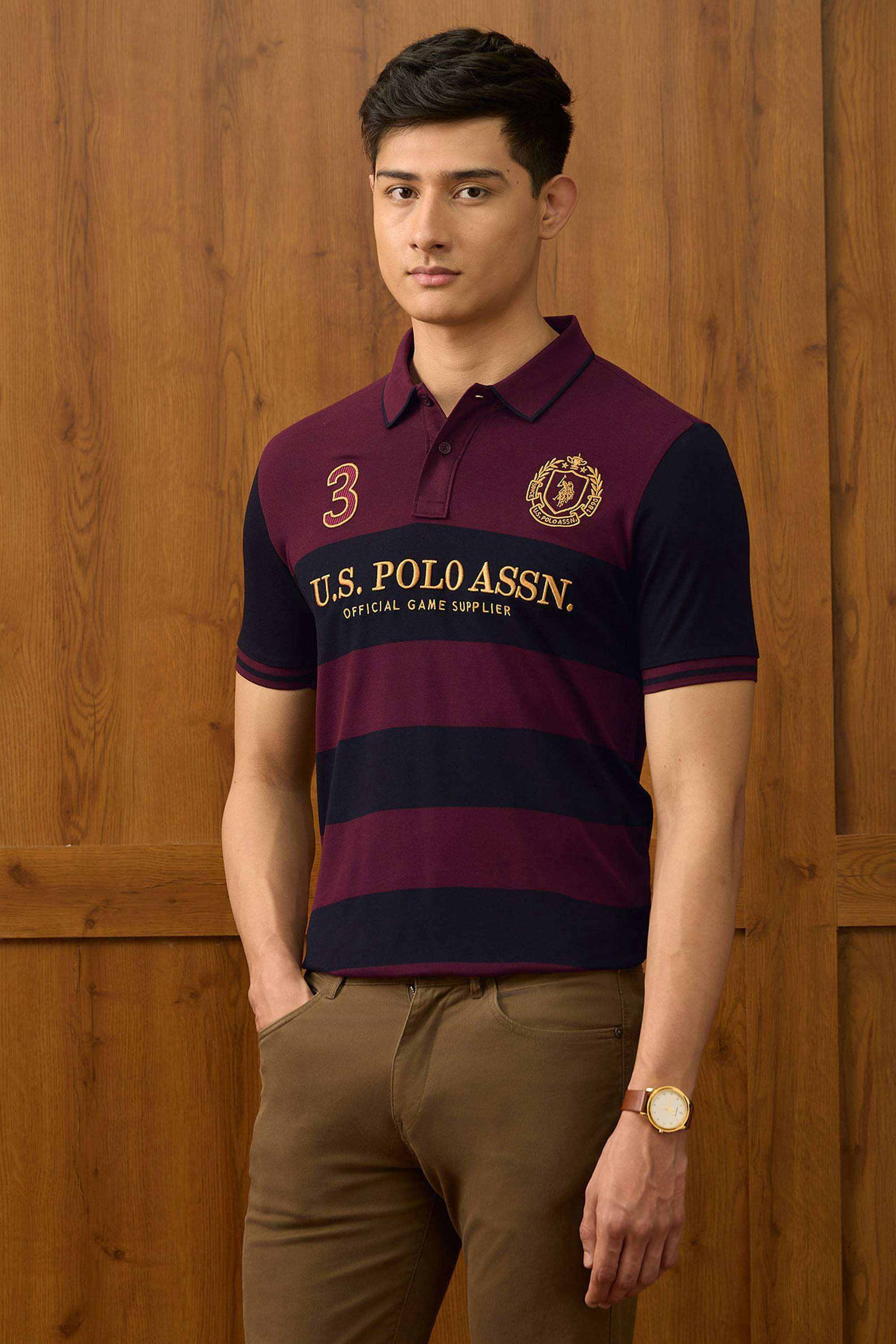 Color-Block-Cotton-Polo-Men-s-T-Shirt