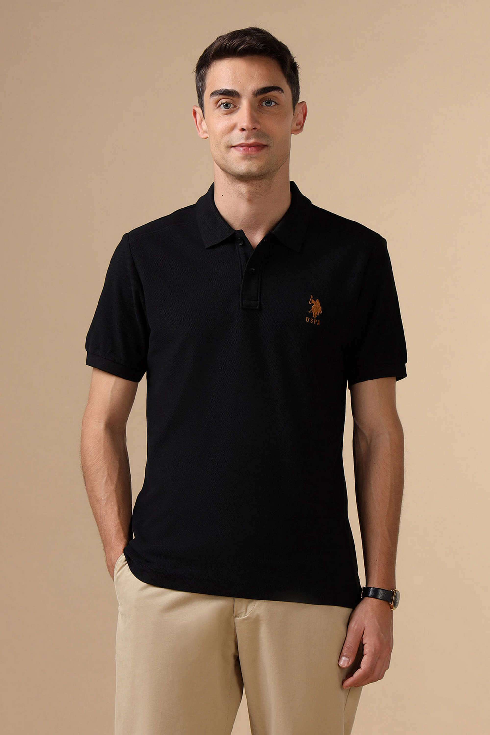 Solid-Cotton-Slim-Fit-Men-Polo-T-Shirt