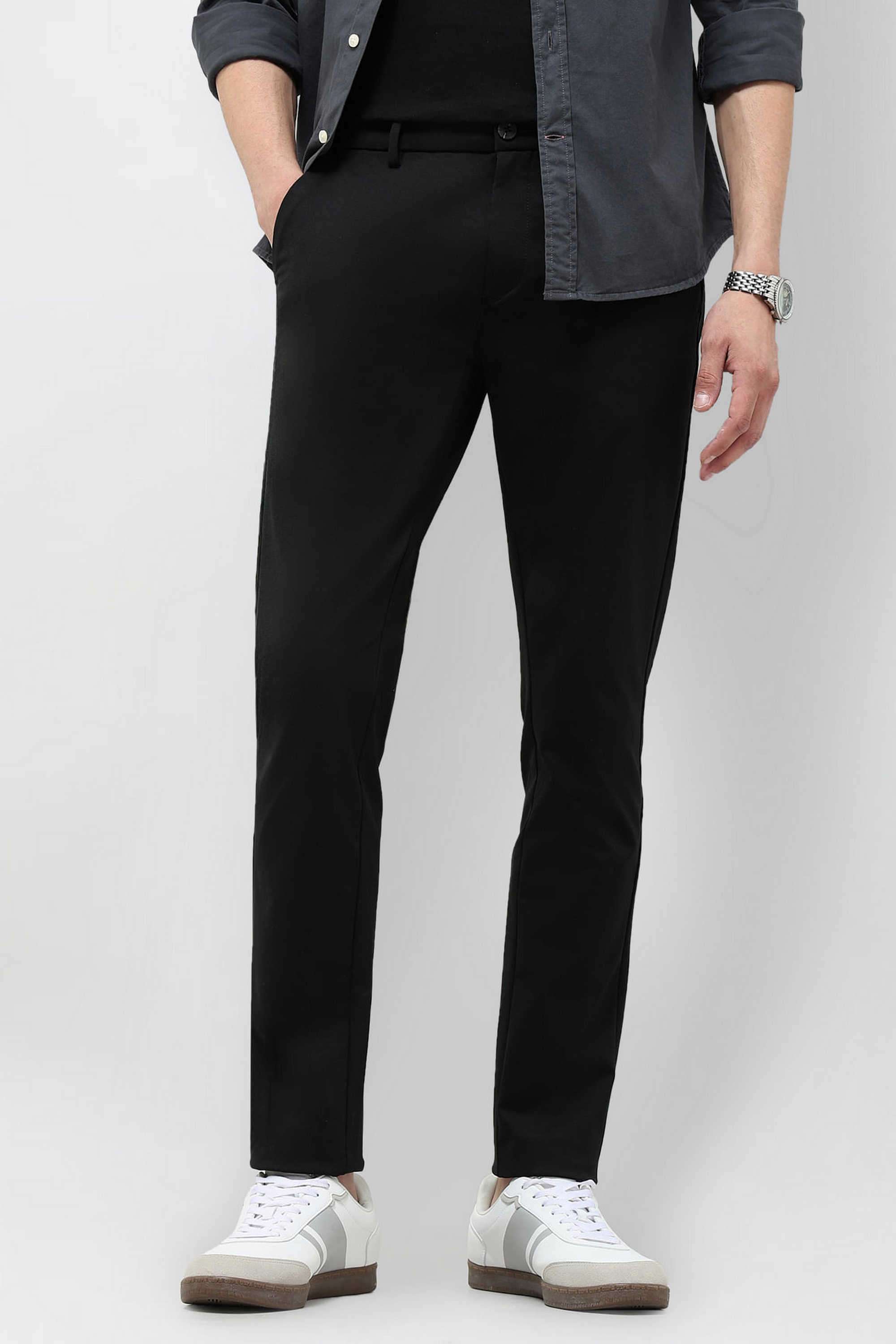Solid-Cotton-Slim-Fit-Men-s-Casual-Trousers