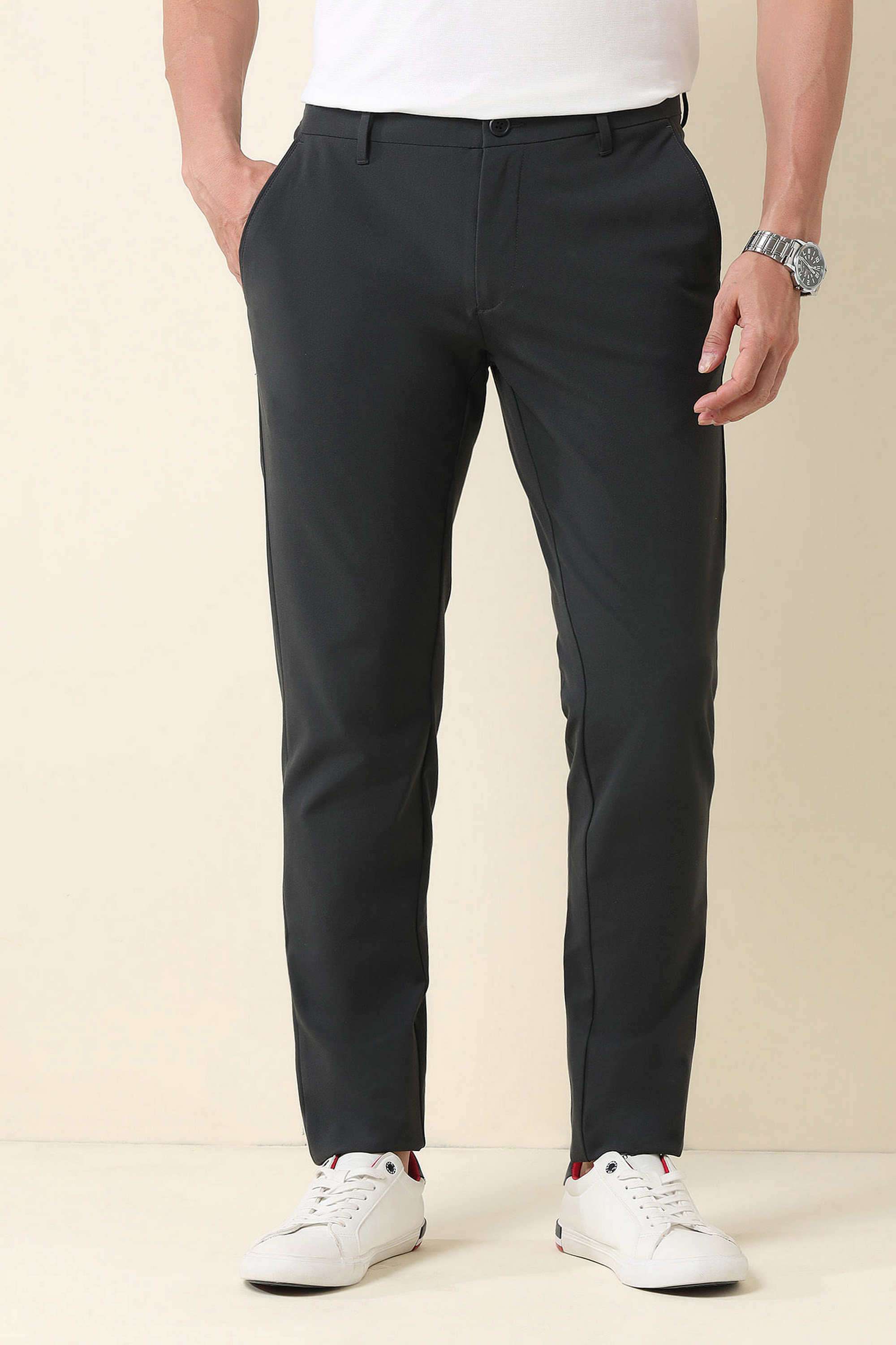 Solid-Polyester-Slim-Fit-Men-Trousers