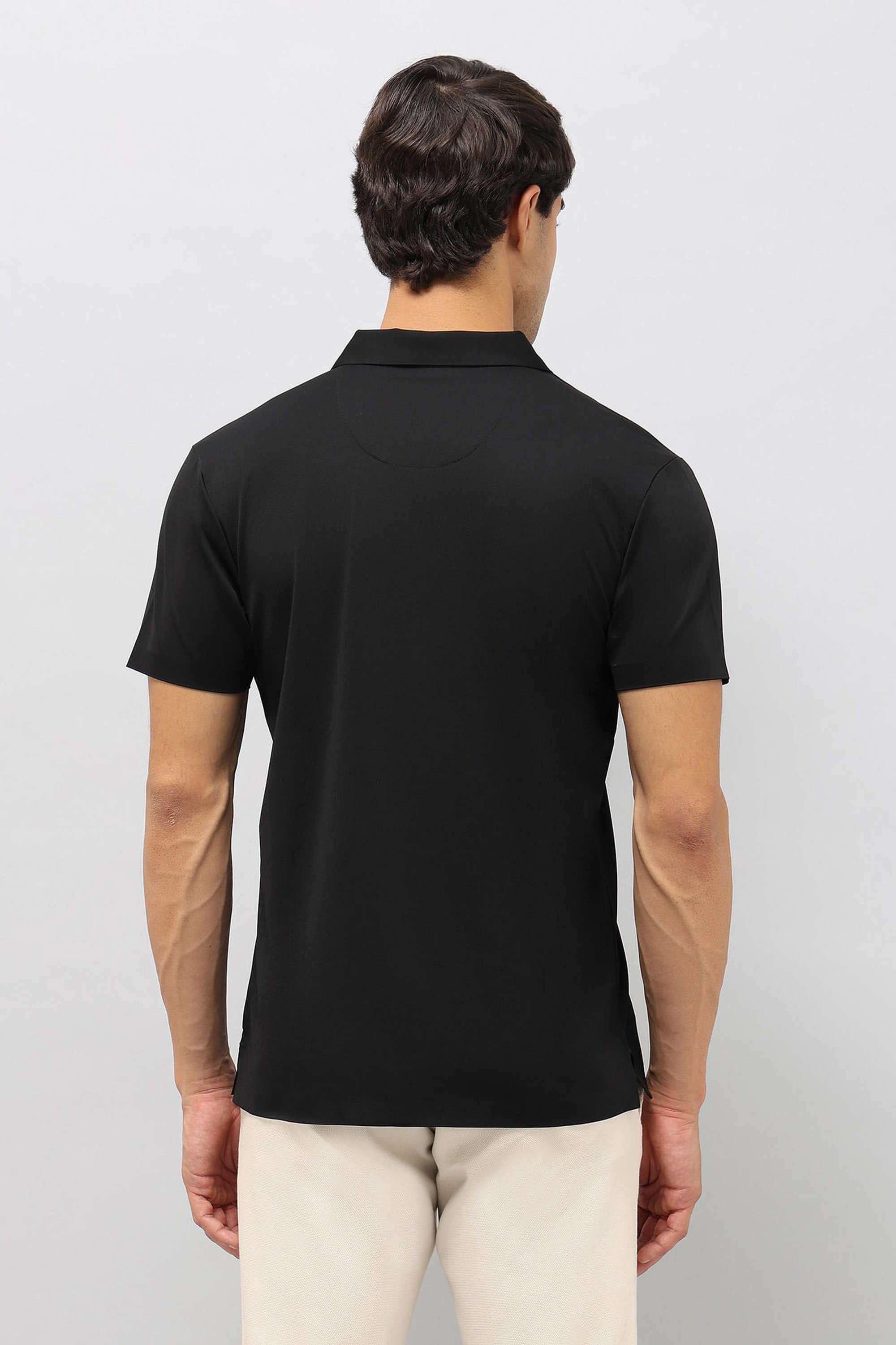Solid-Polyester-Slim-Fit-Men-Polo-T-Shirt