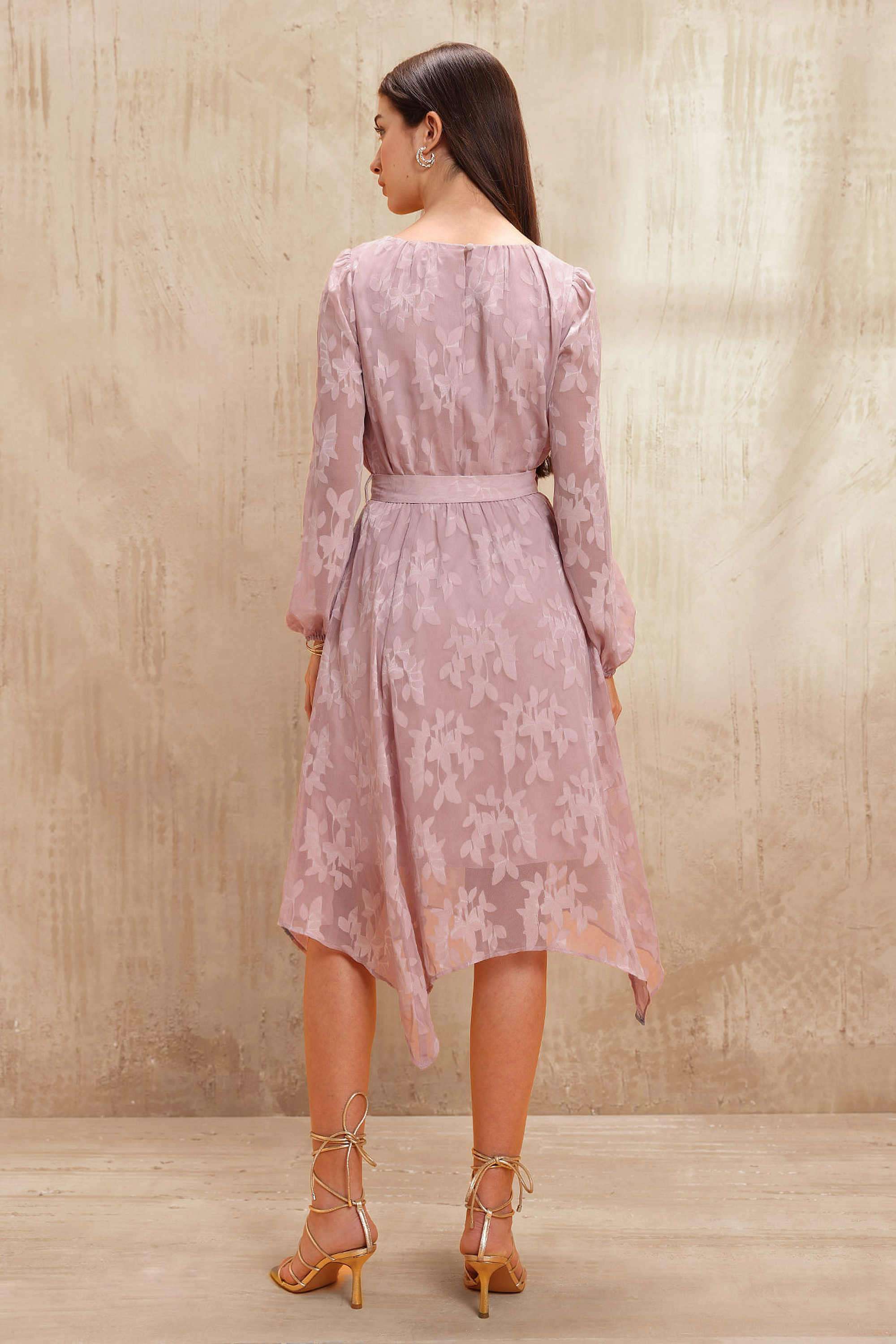 Printed-Polyester-Round-Neck-Women-s-Dress