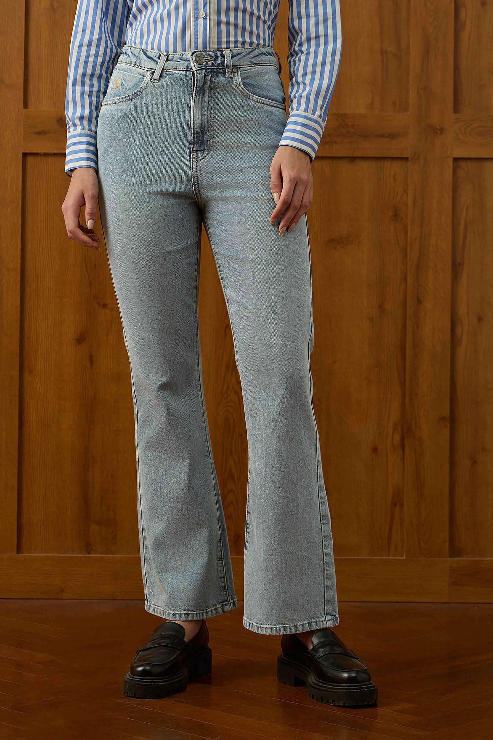 High-Rise-Cotton-Bootcut-Fit-Women-s-Jeans