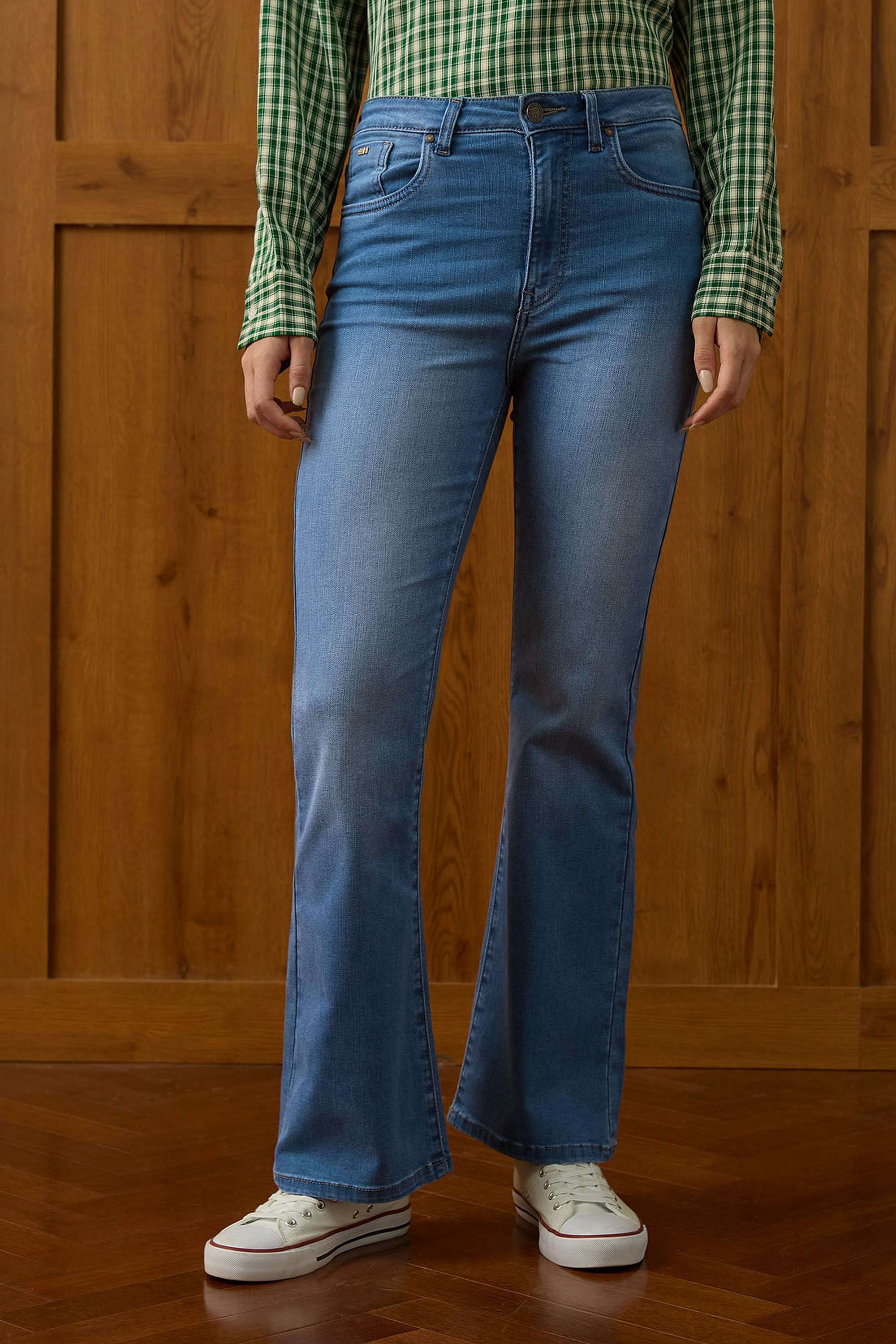 High-Rise-Cotton-Bootcut-Fit-Women-s-Jeans