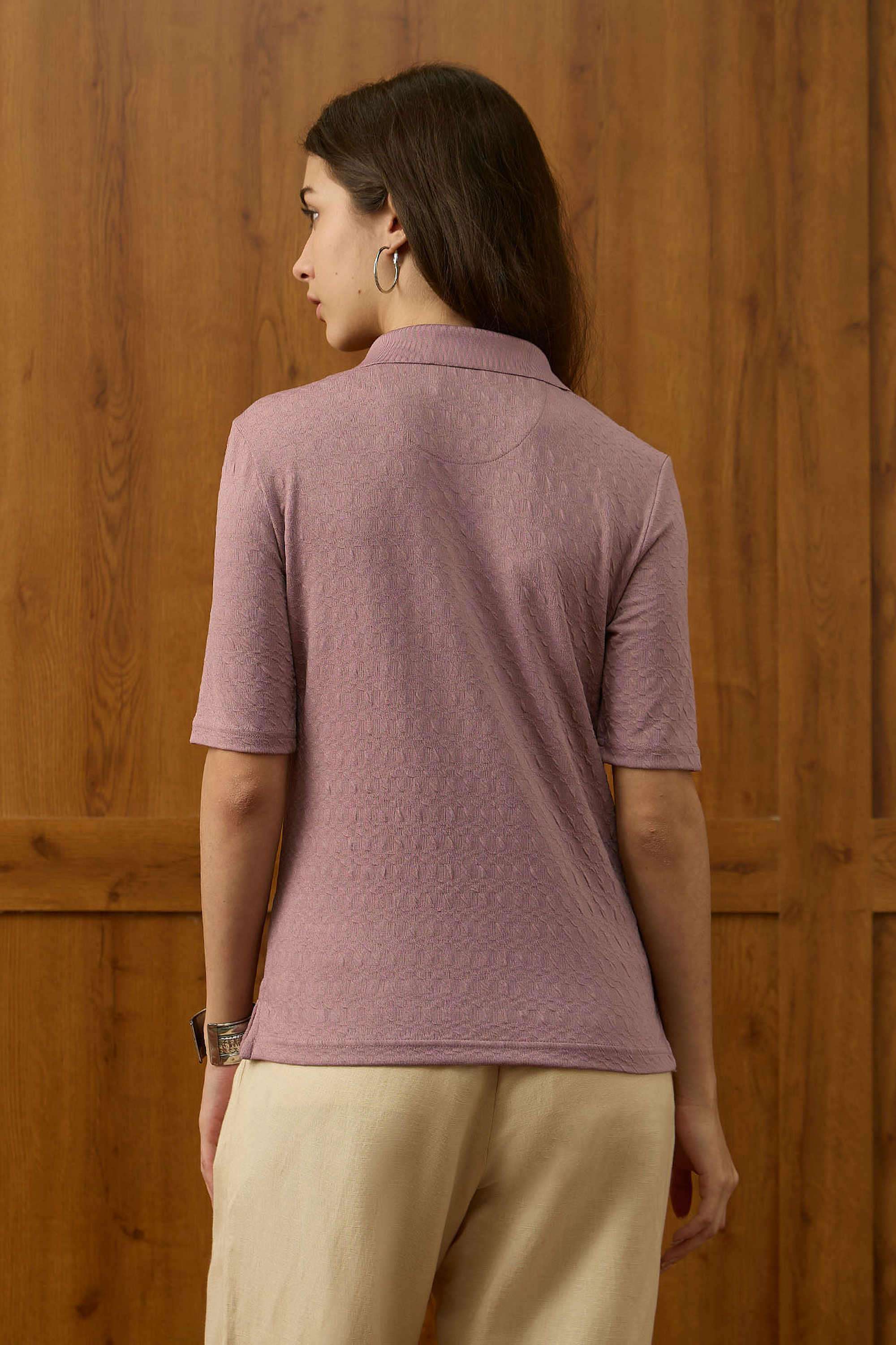 Textured-Cotton-Women-s-T-Shirt