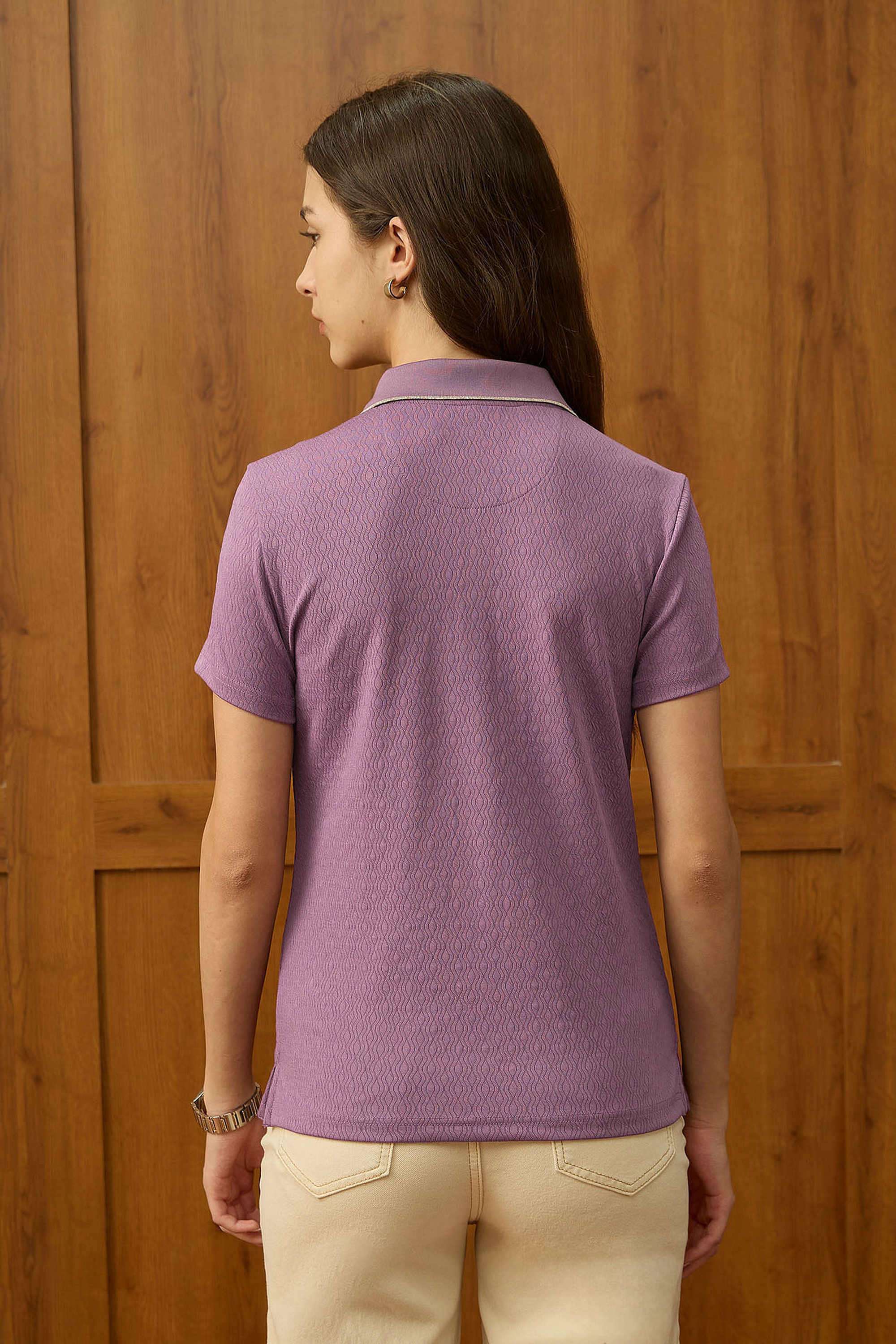 Textured-Polyester-Women-s-T-Shirt