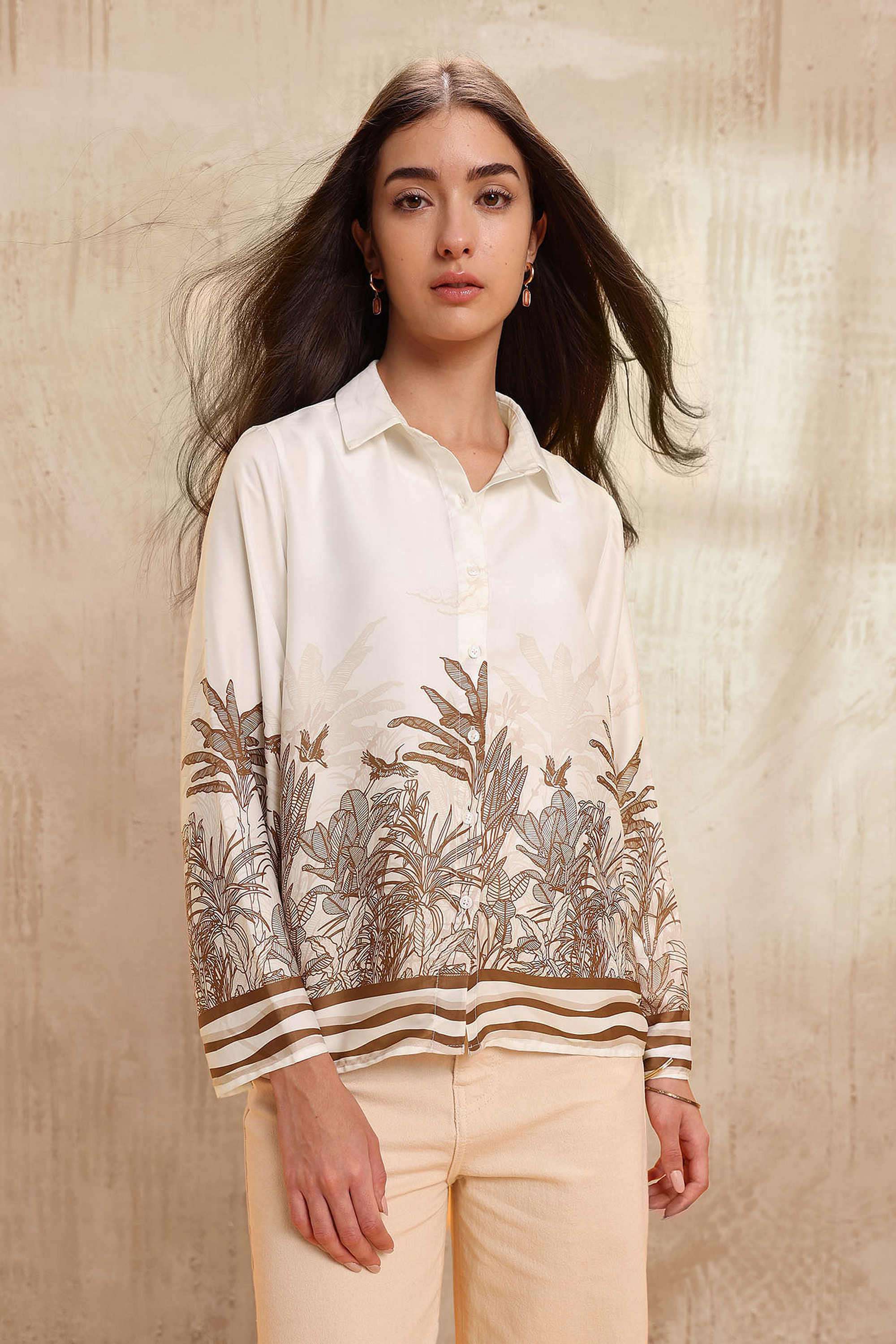 Printed-Polyester-Women-s-Casual-Wear-Shirt