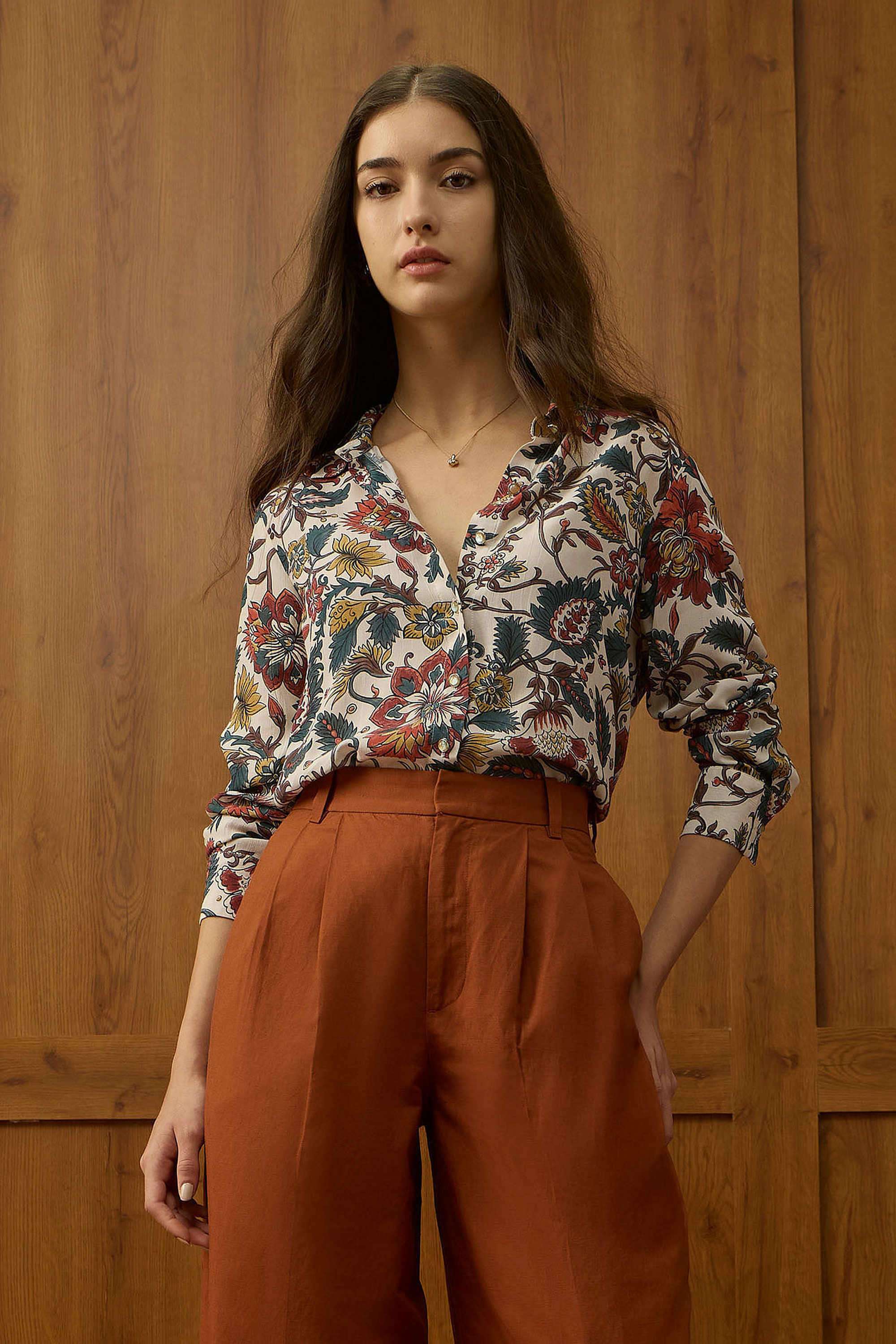 Printed-Viscose-Women-s-Casual-Wear-Shirt
