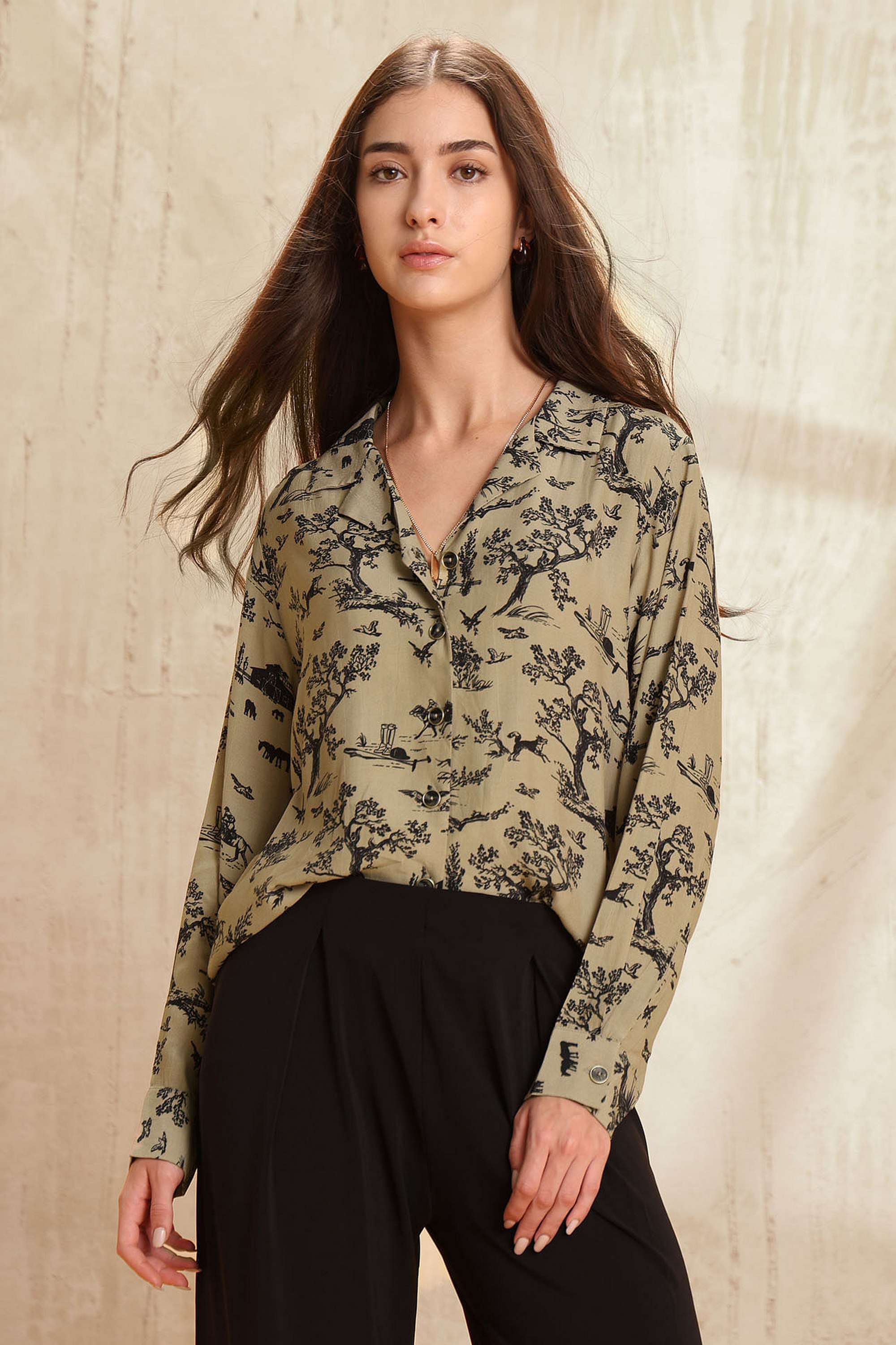 Printed-Viscose-Women-s-Casual-Wear-Shirt