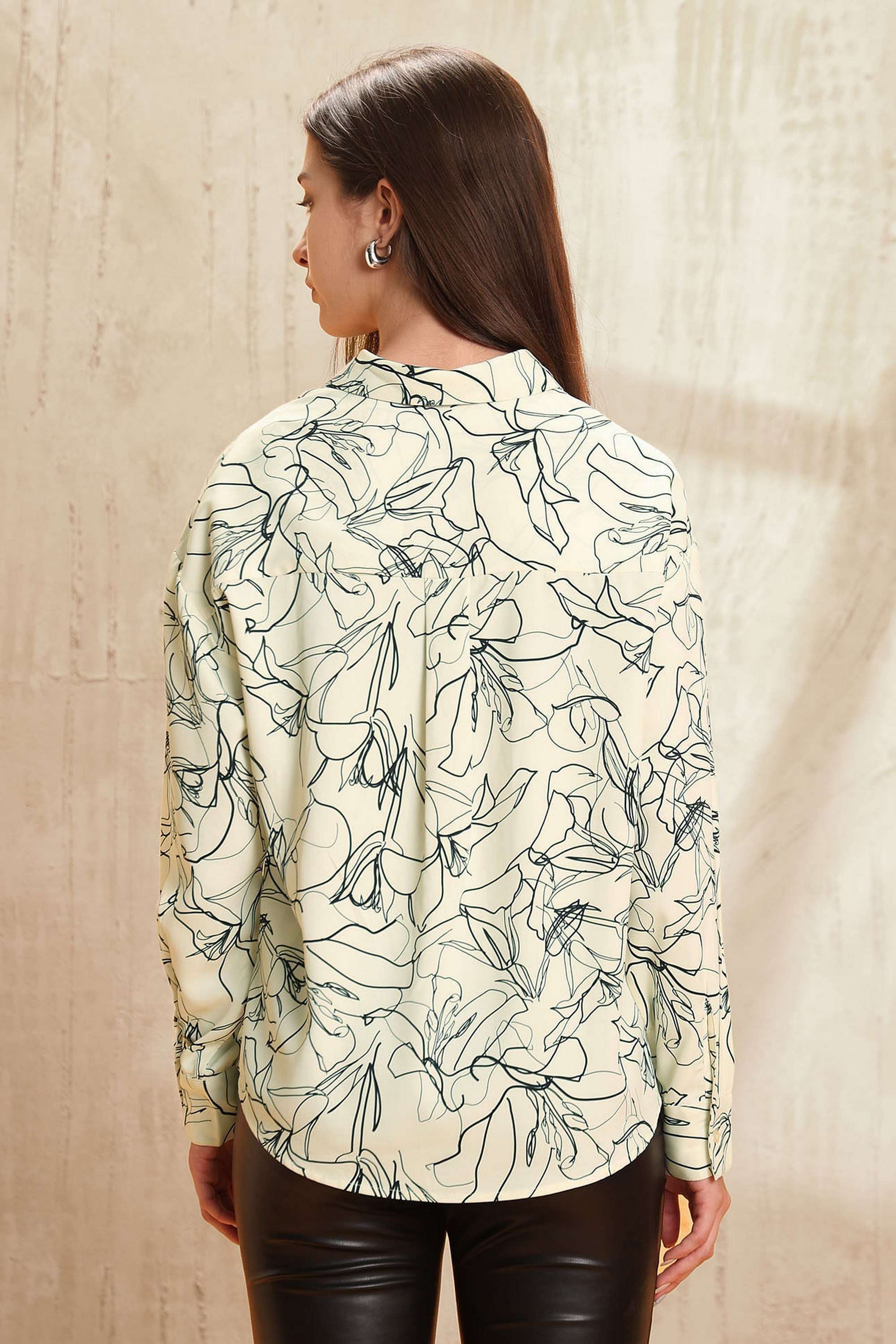 Printed-Polyester-Women-s-Casual-Wear-Shirt