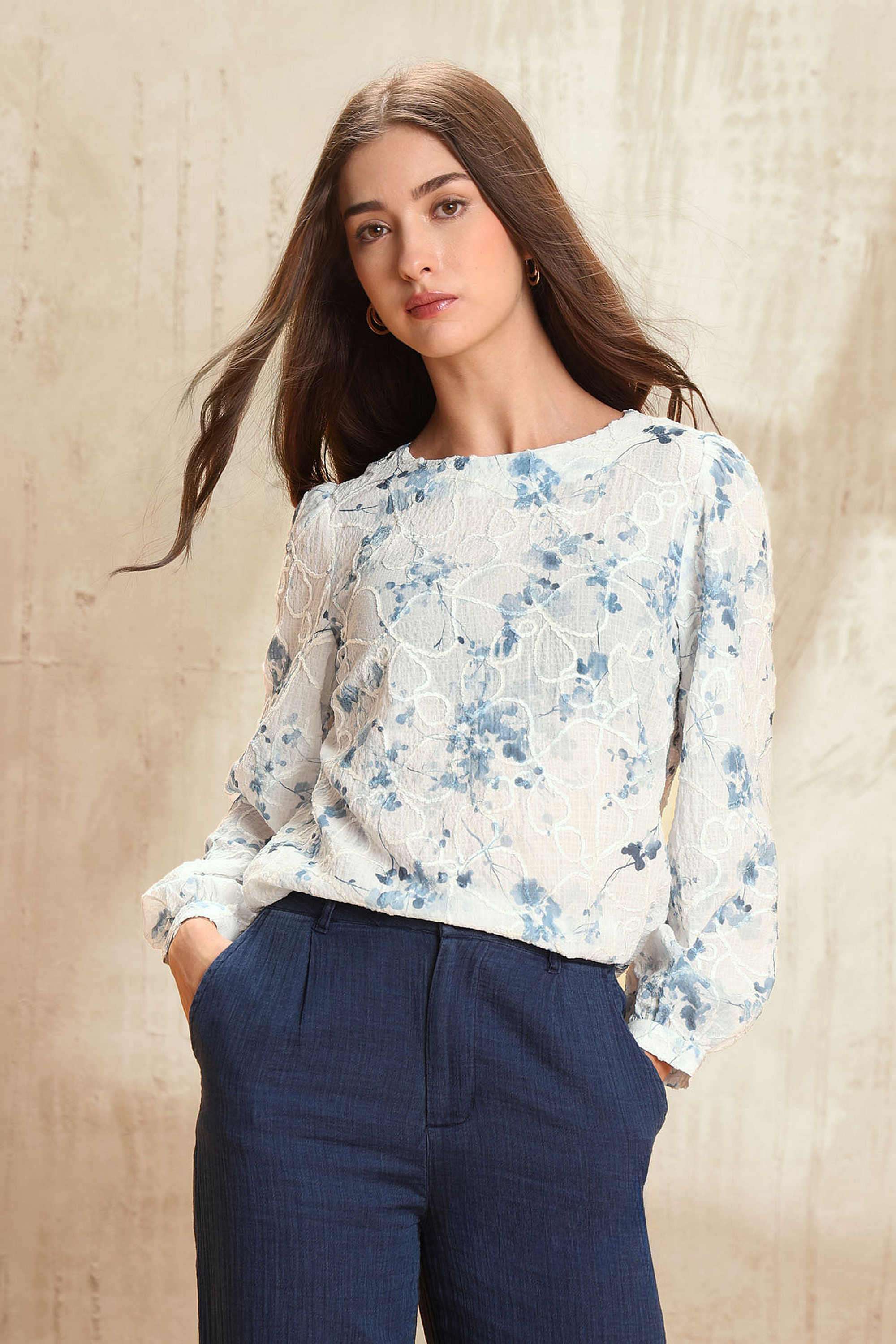 Printed-Polyester-Women-s-Top