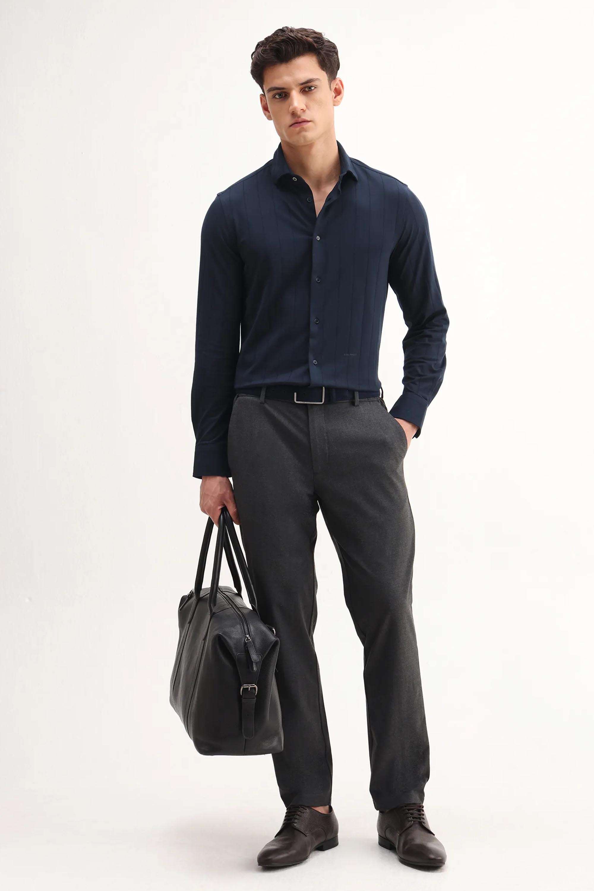 Solid-Cotton-Regular-Fit-Men-s-Casual-Shirt