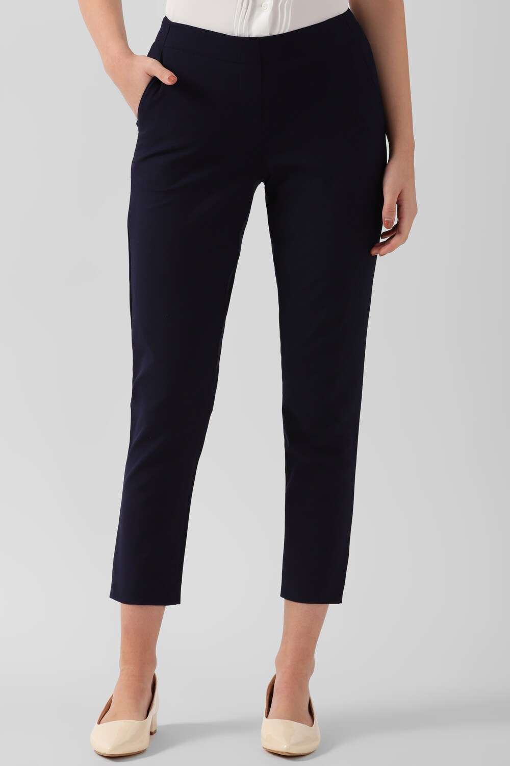 Solid-Polyester-Regular-Fit-Women-s-Trousers