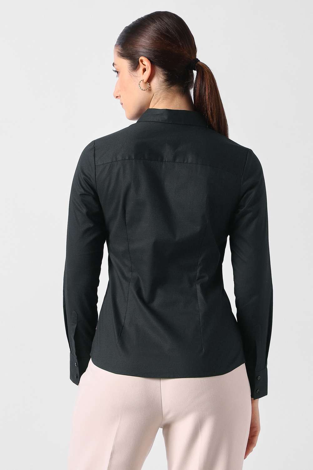 Solid-Cotton-Regular-Fit-Women-s-Shirt