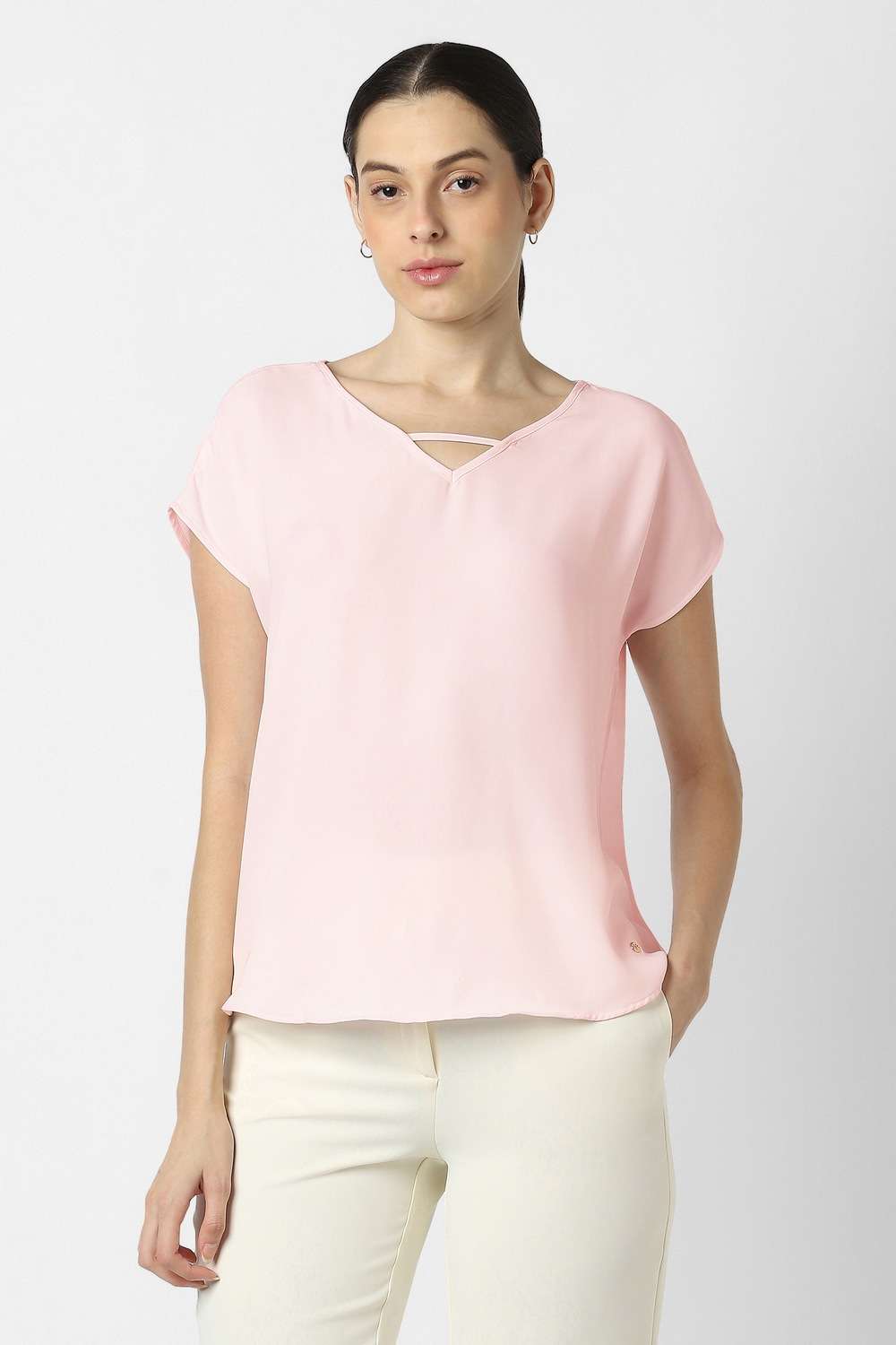 van heusen Solid Polyester V-Neck Women Top-picture-32
