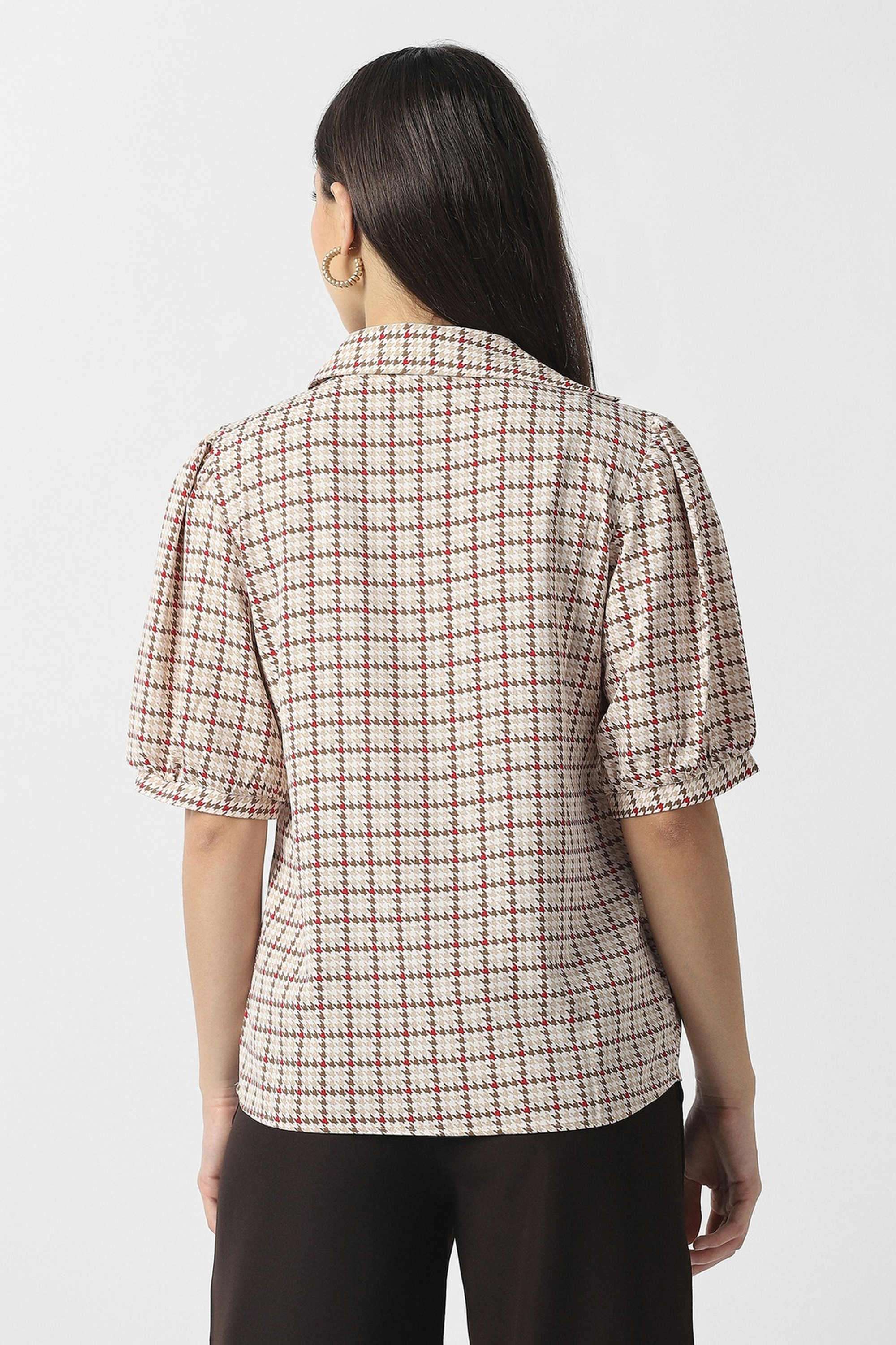 Solid-Blended-Fabric-Women-s-Top