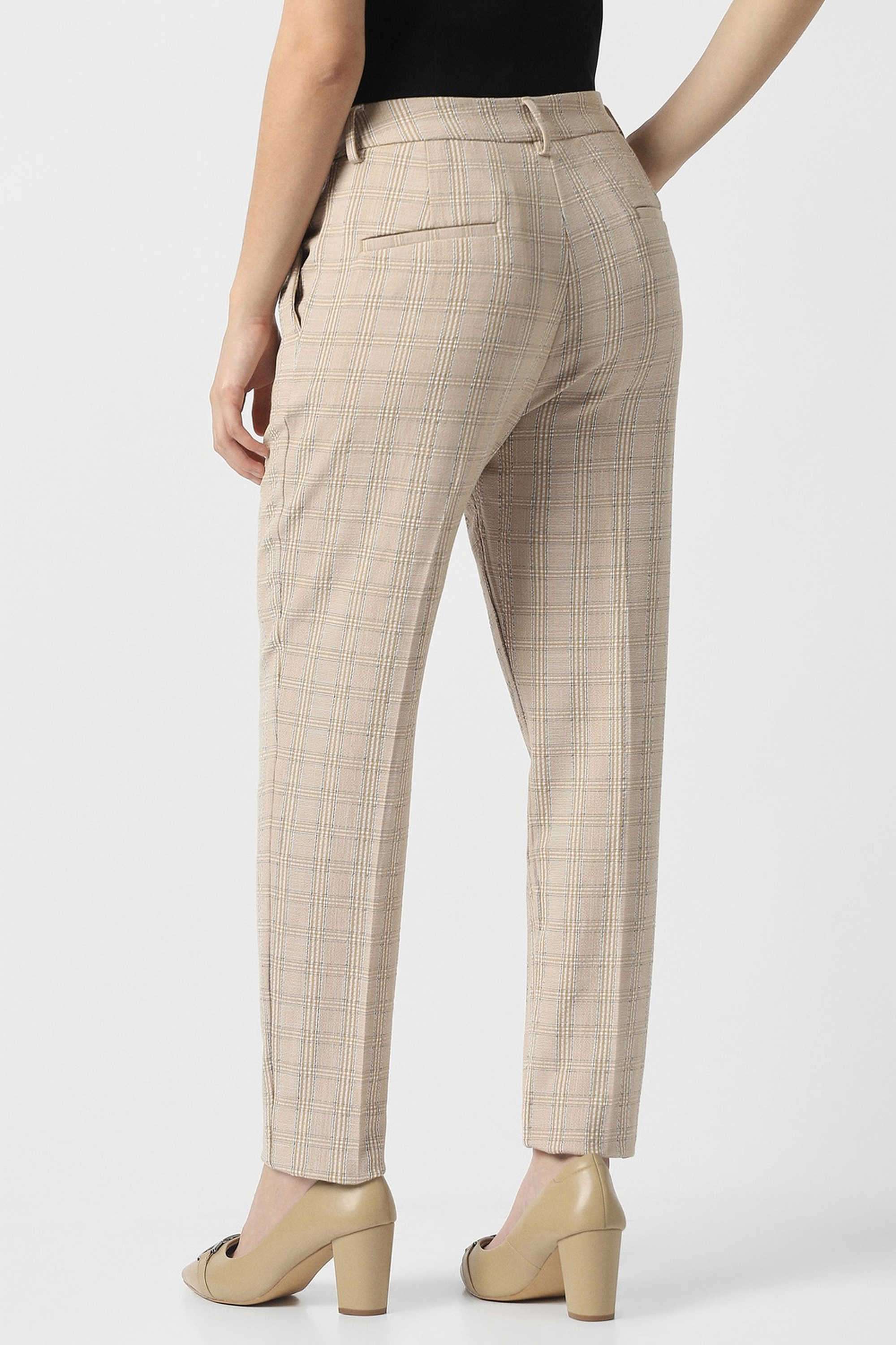 Solid-Regular-Fit-Blended-Fabric-Women-s-Casual-Wear-Trousers