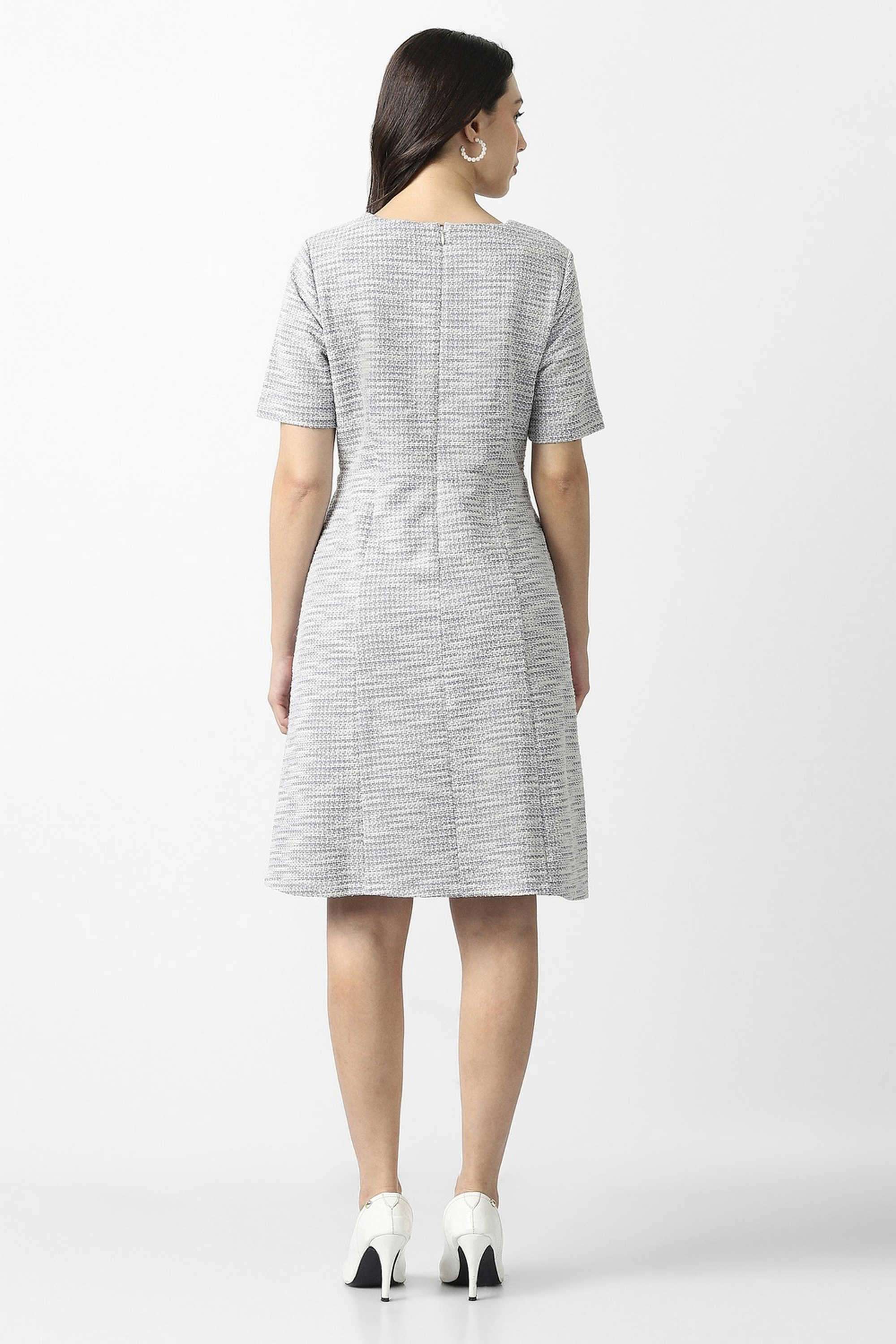 Textured-Blended-Fabric-Regular-Fit-Women-s-Dress