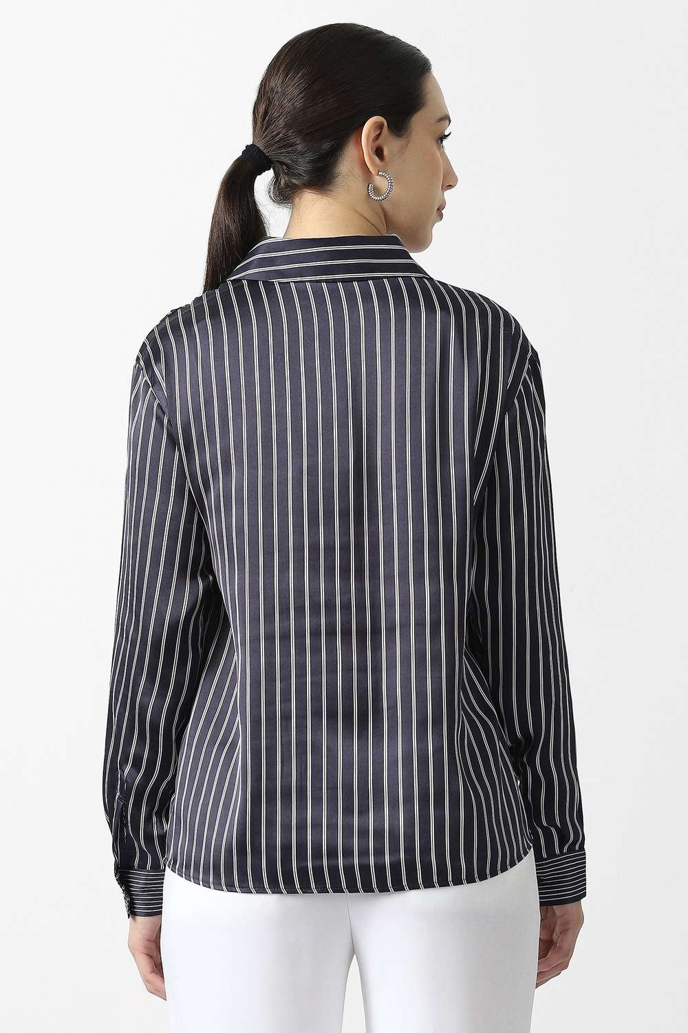 Stripes-Polyester-Regular-Fit-Women-s-Shirt