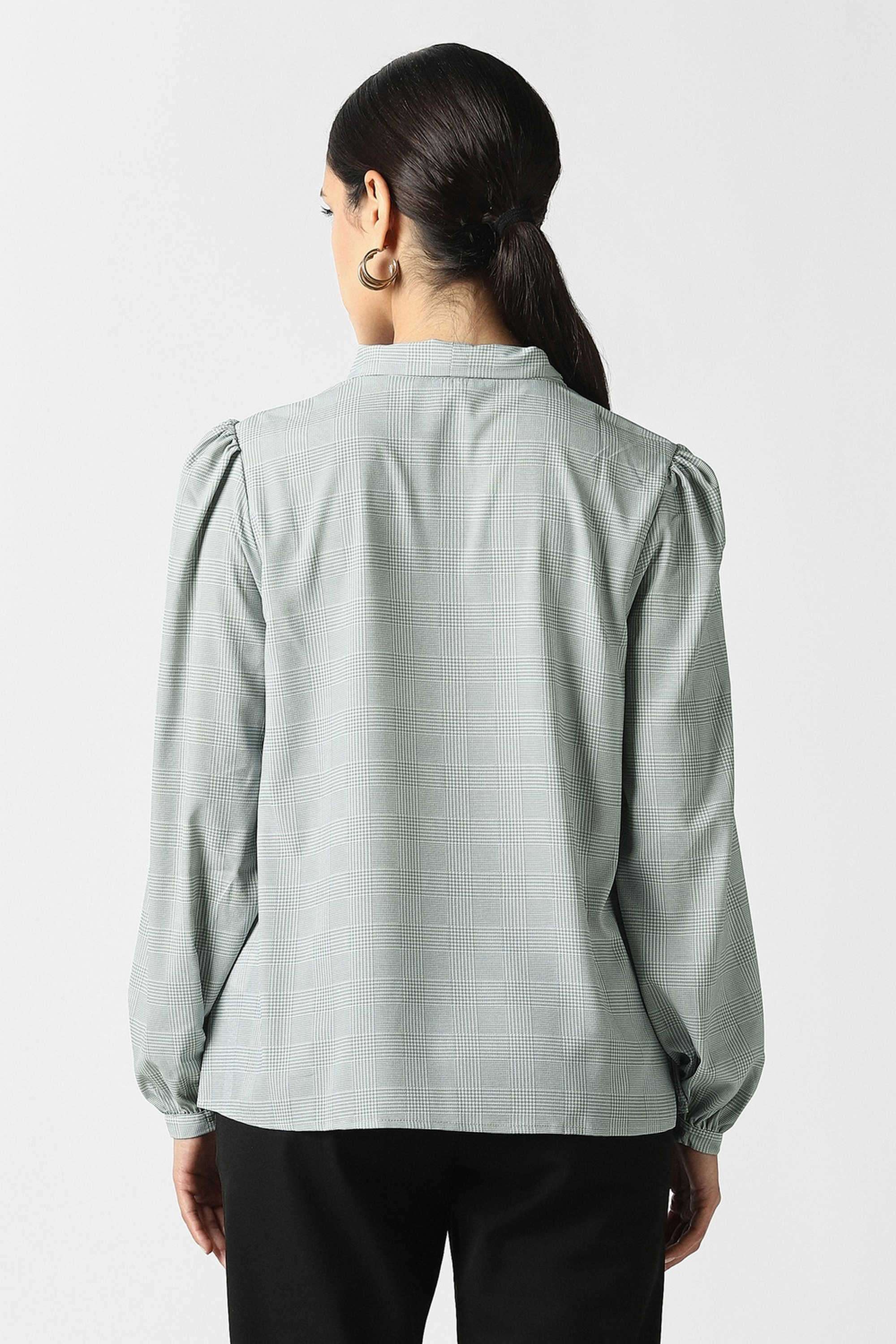 Solid-Blended-Fabric-Women-s-Casual-Wear-Top