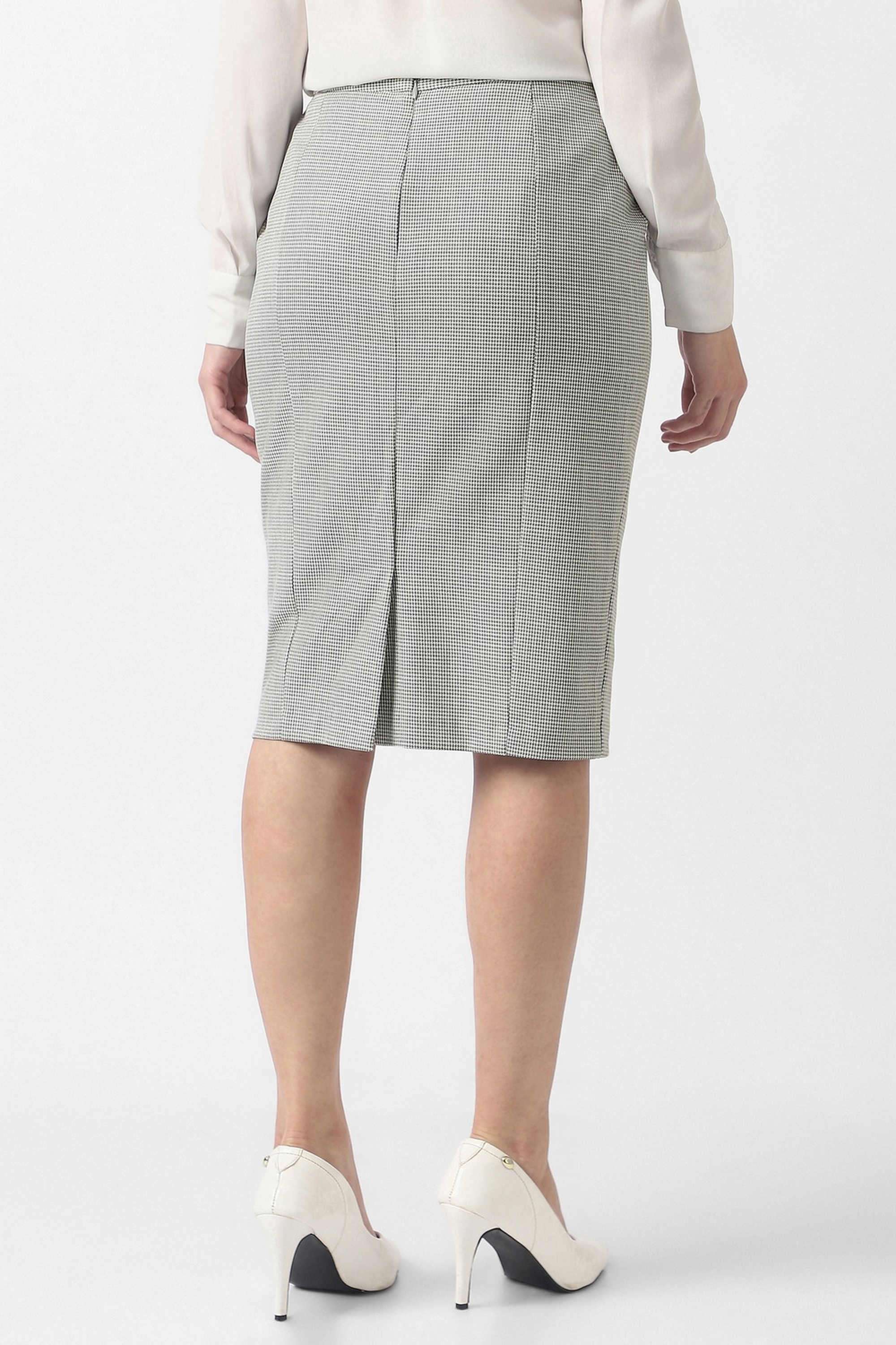 Solid-Regular-Fit-Blended-Fabric-Women-s-Casual-Wear-Skirts