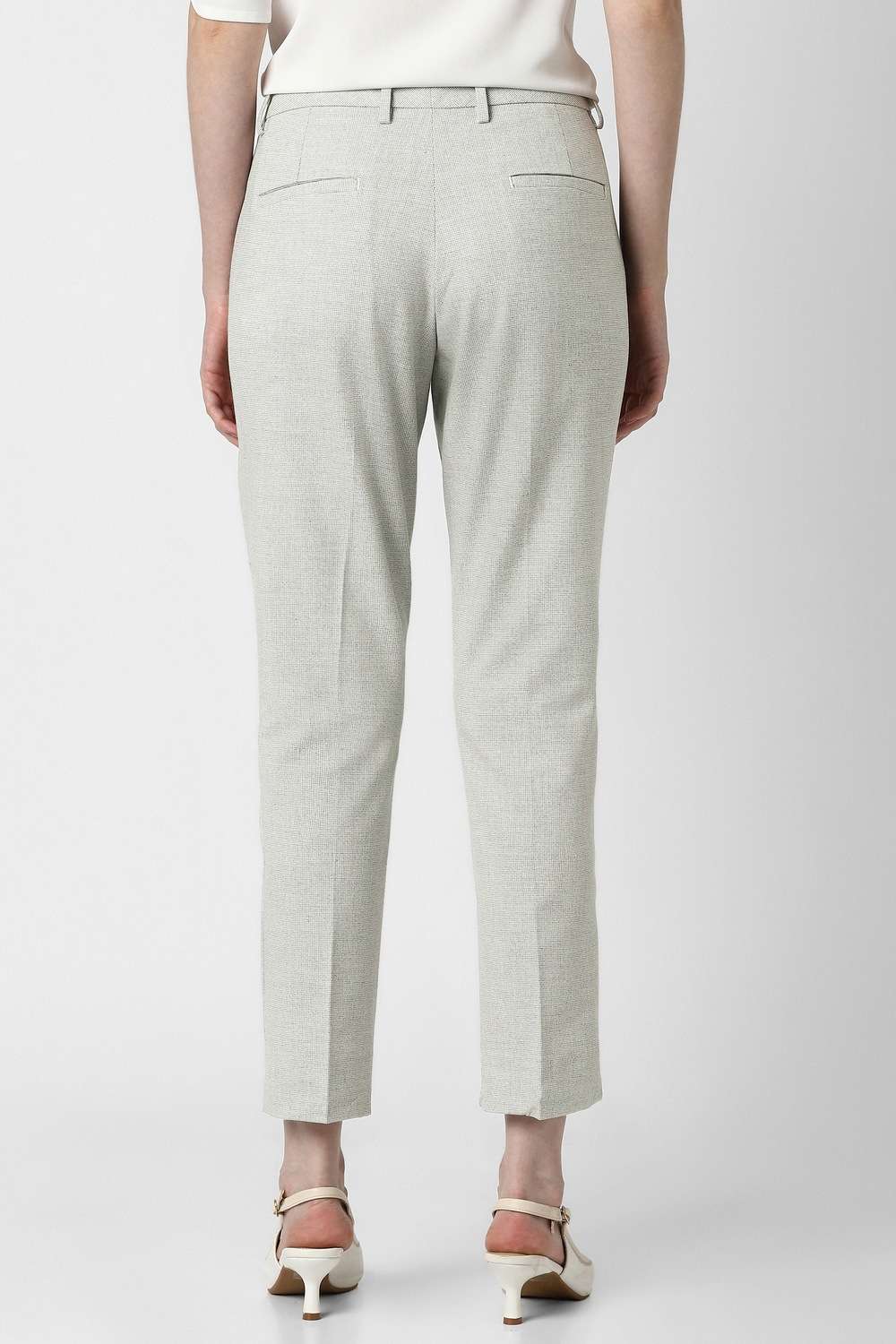 Textured-Polyester-Tapered-Fit-Women-s-Trousers