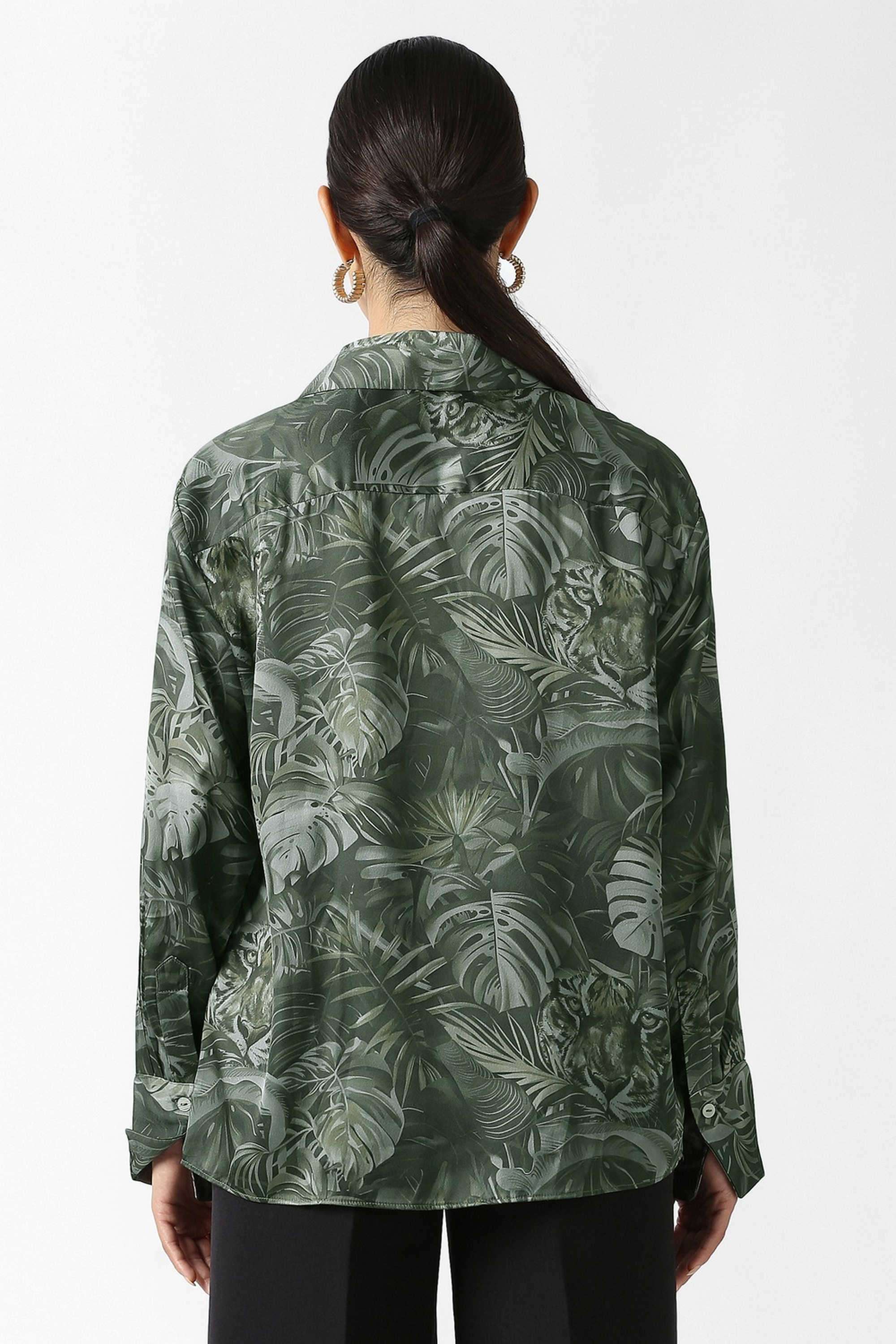 Solid-Blended-Fabric-Women-s-Casual-Wear-Shirt