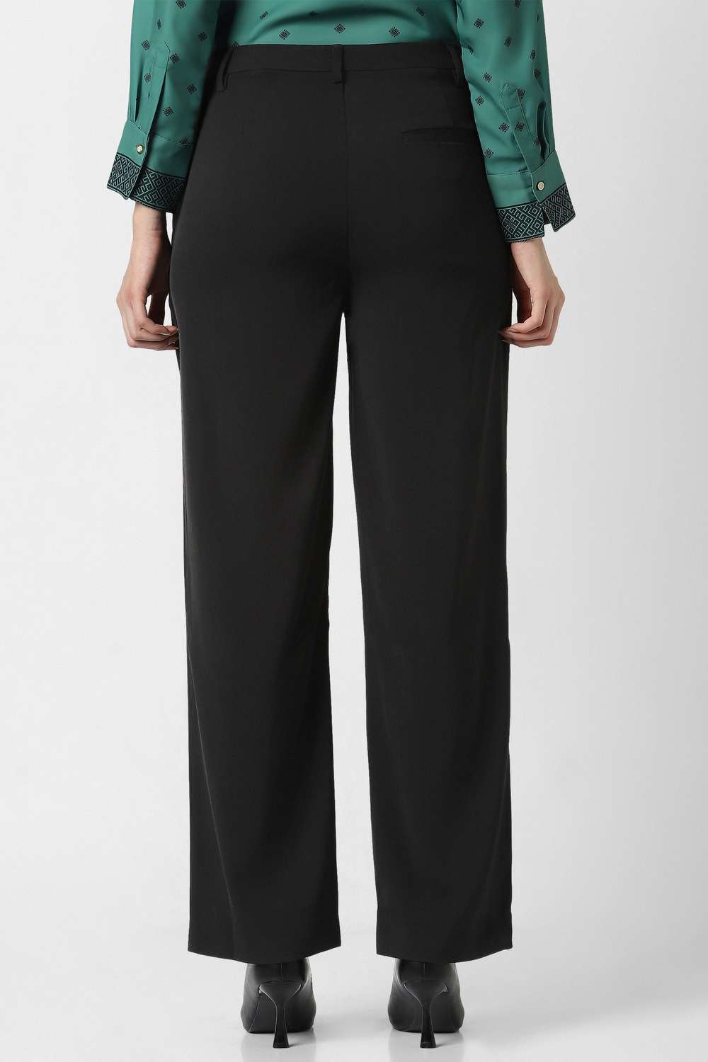 Solid-Polyester-Regular-Fit-Women-s-Trousers