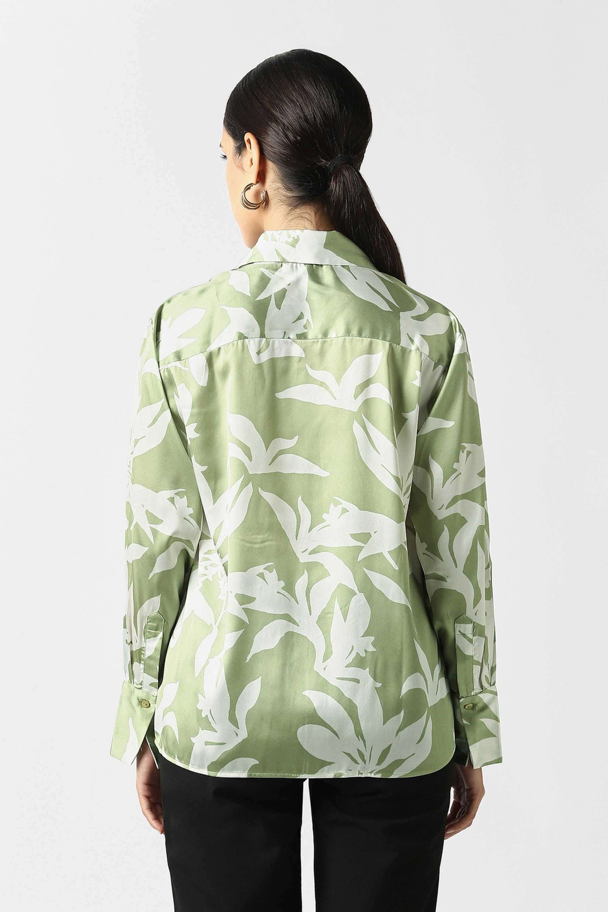 Solid-Blended-Fabric-Women-s-Casual-Wear-Shirt