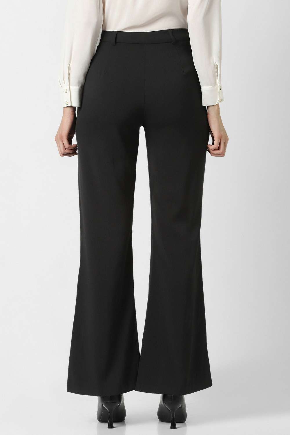 Solid-Polyester-Regular-Fit-Women-s-Trousers