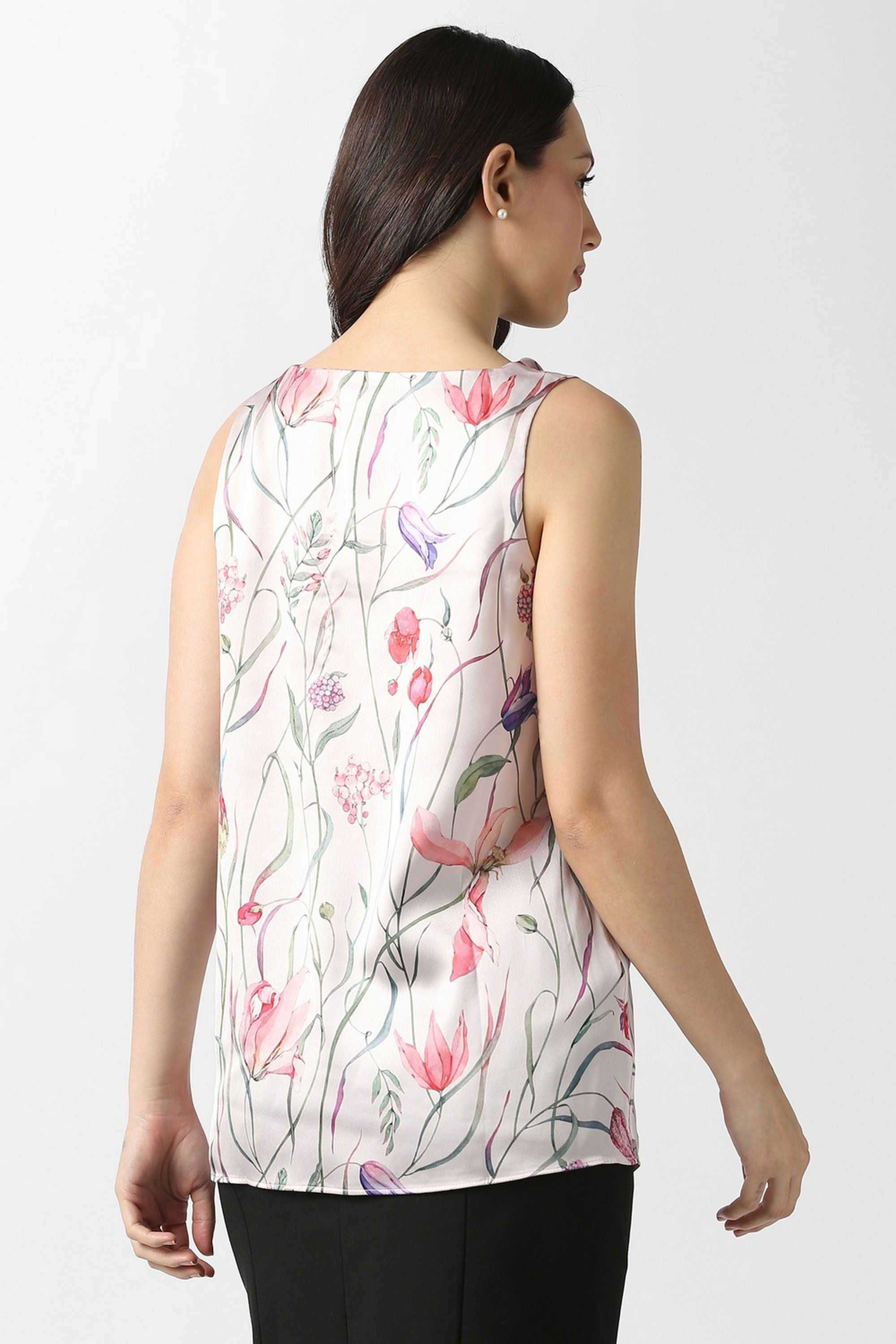 Solid-Blended-Fabric-Women-s-Casual-Wear-Top