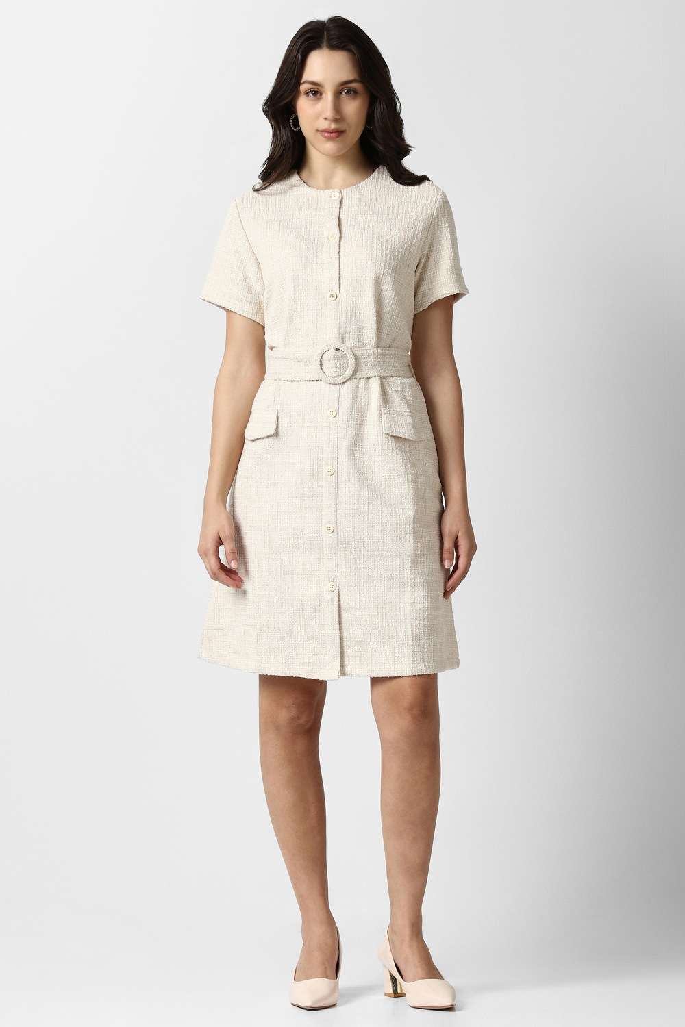 VH/DRESS/BEIGE/SMALL