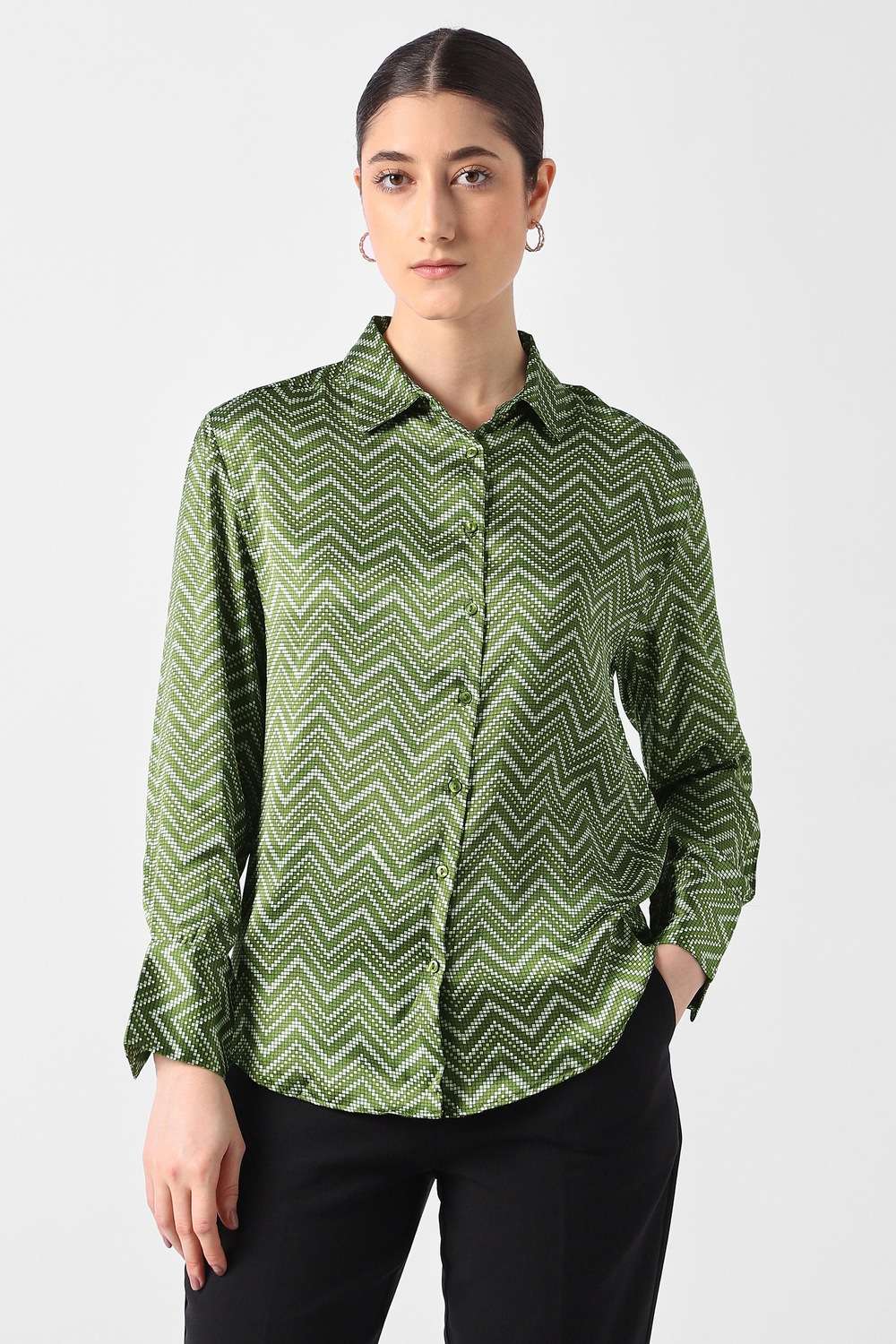 Checks-Rayon-Regular-Fit-Women-s-Shirt