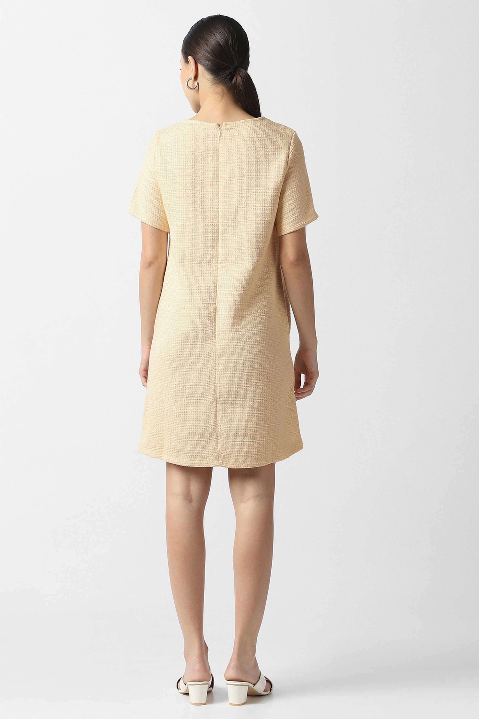 Solid-Polyester-Regular-Fit-Women-s-Dress