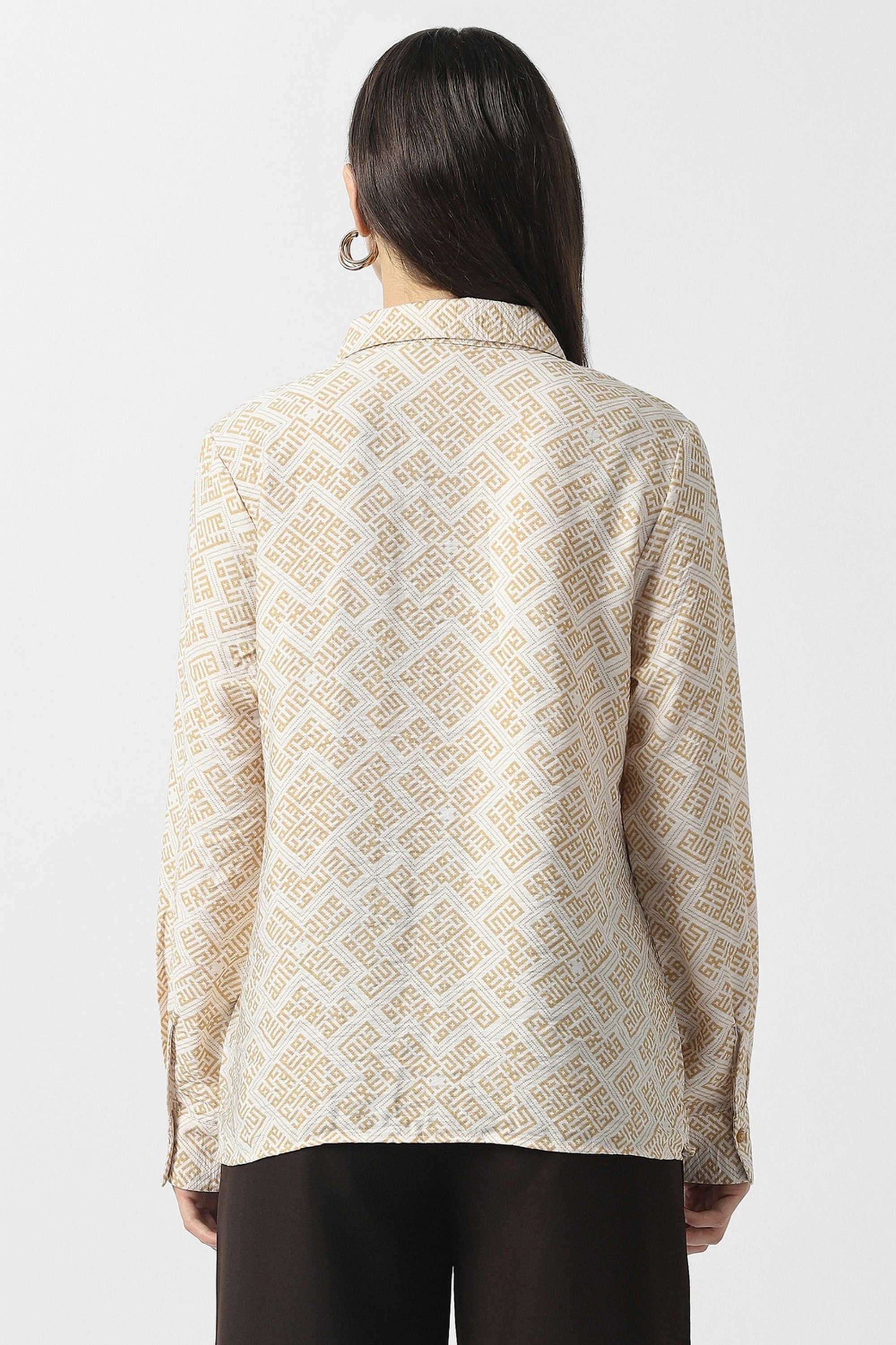 Solid-Blended-Fabric-Women-s-Casual-Wear-Shirt