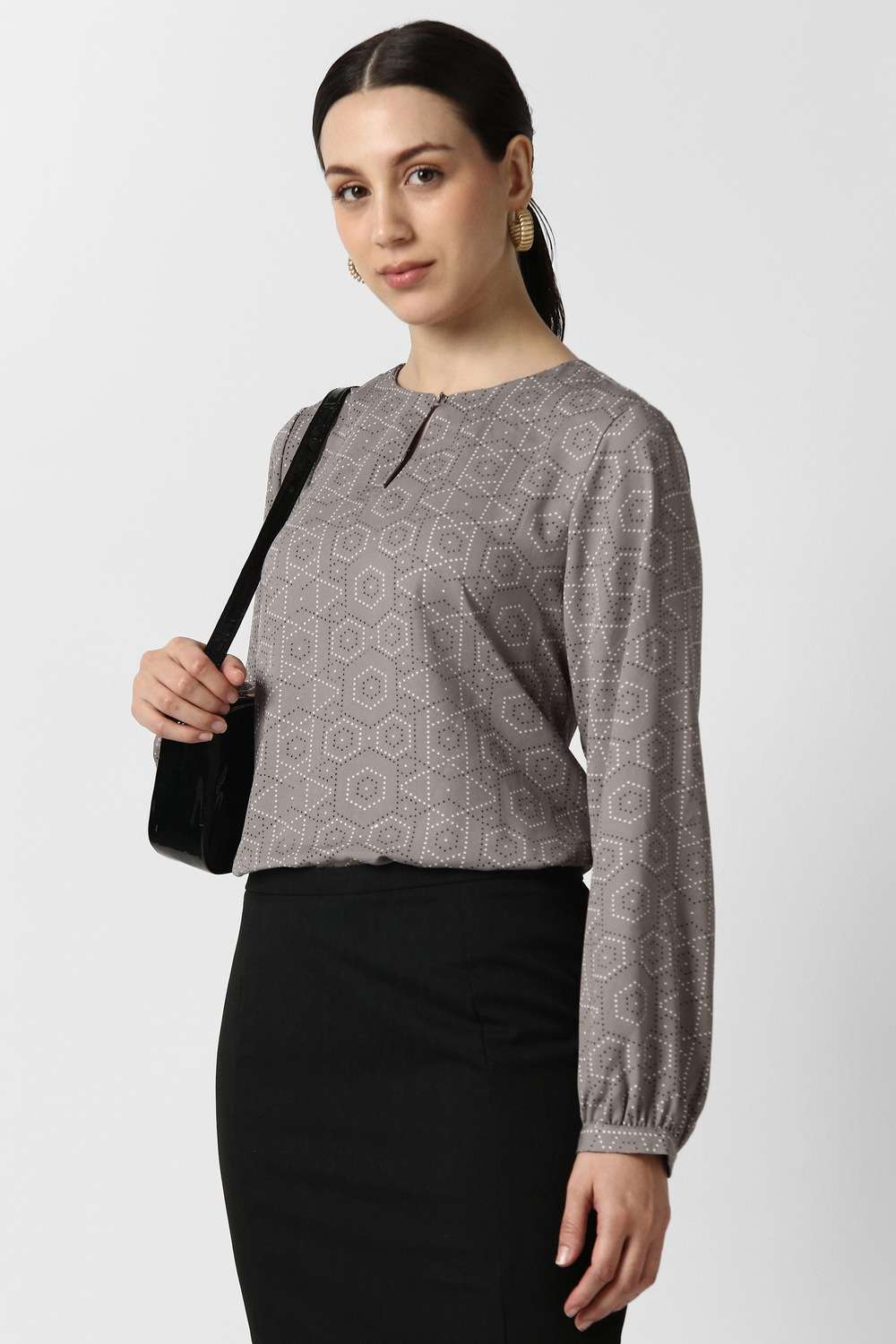 van heusen Printed Polyester Round Neck Women Top-picture-29