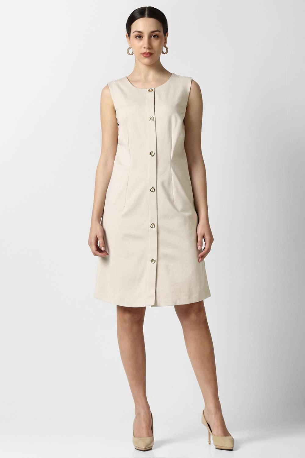 VH/DRESS/BEIGE/LARGE