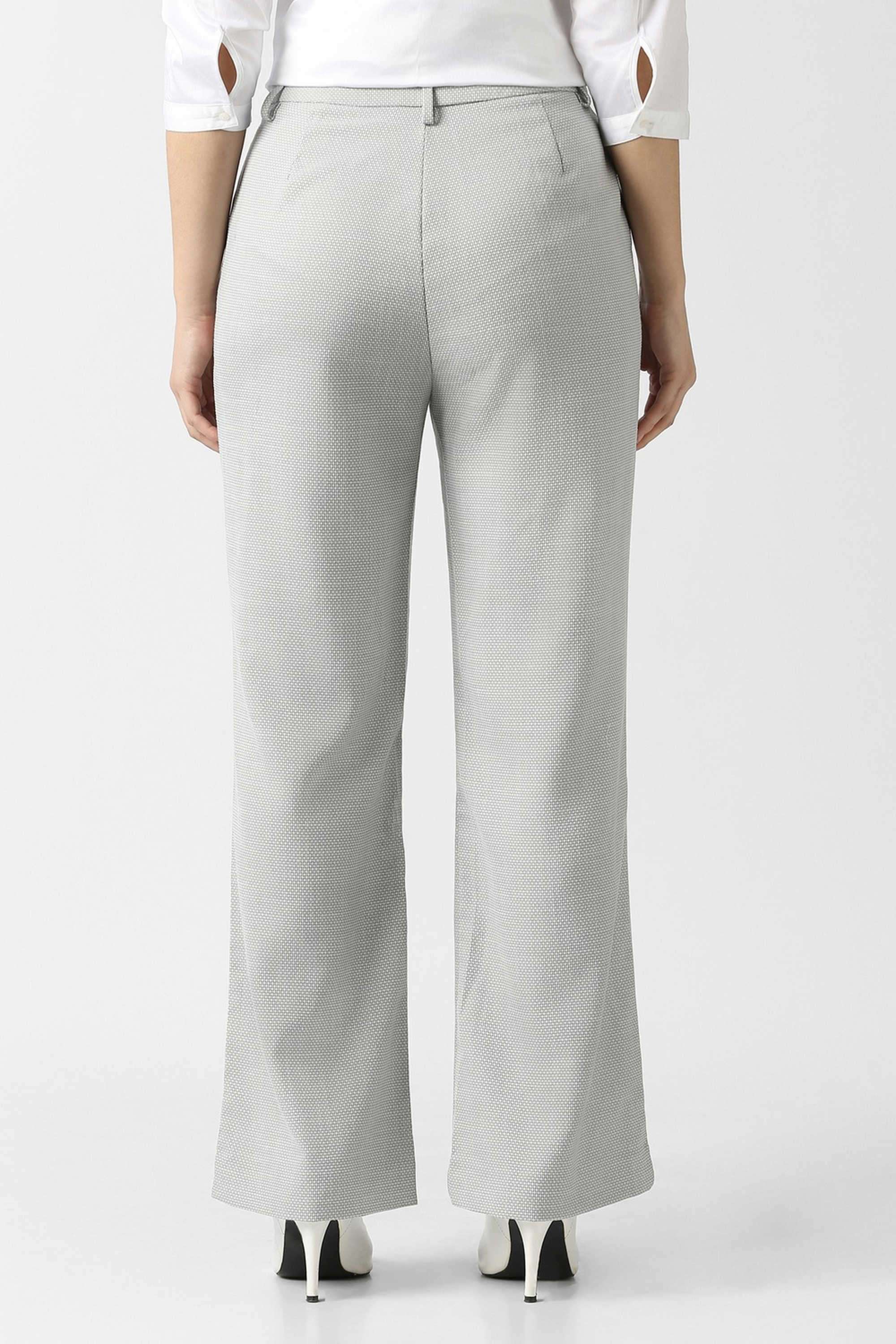 Solid-Regular-Fit-Blended-Fabric-Women-s-Casual-Wear-Trousers