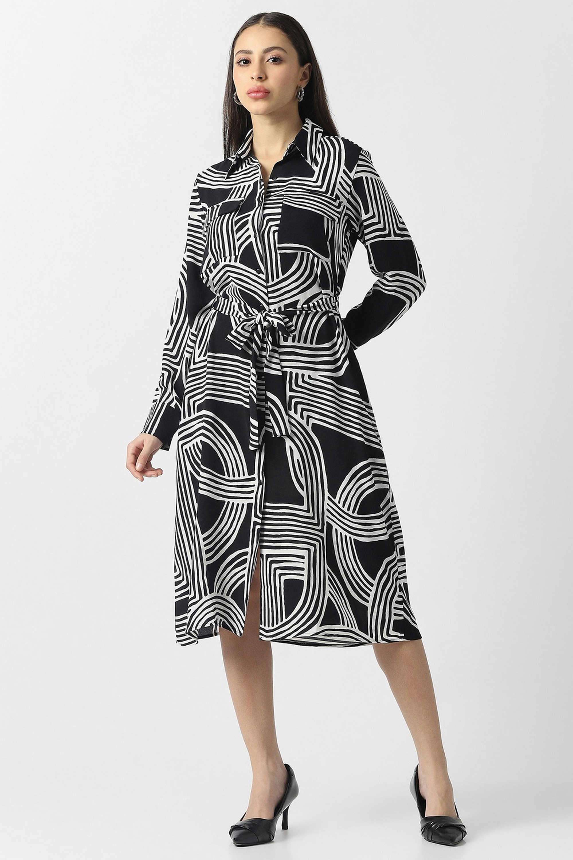 Solid-Blended-Fabric-Women-s-Dress