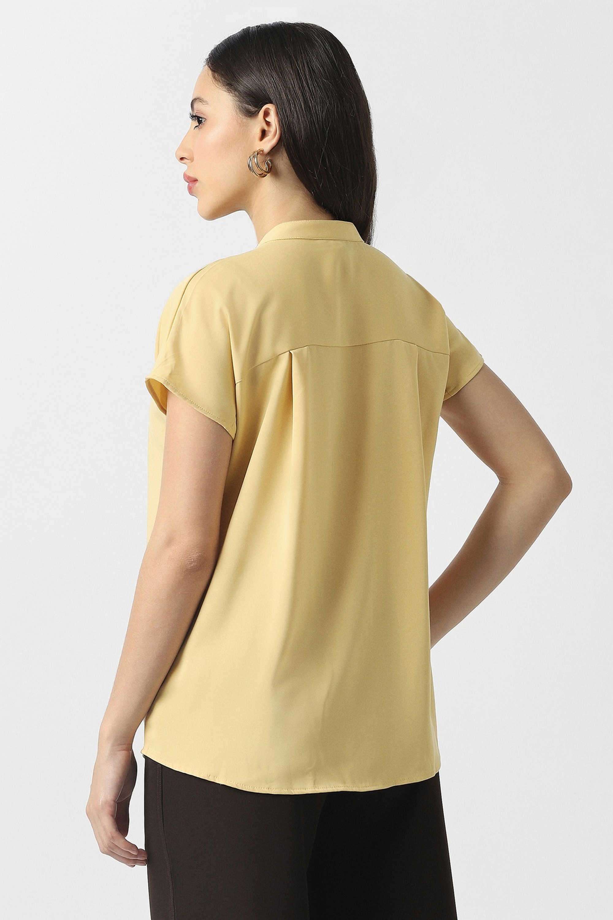 Solid-Blended-Fabric-Women-s-Casual-Wear-Shirt