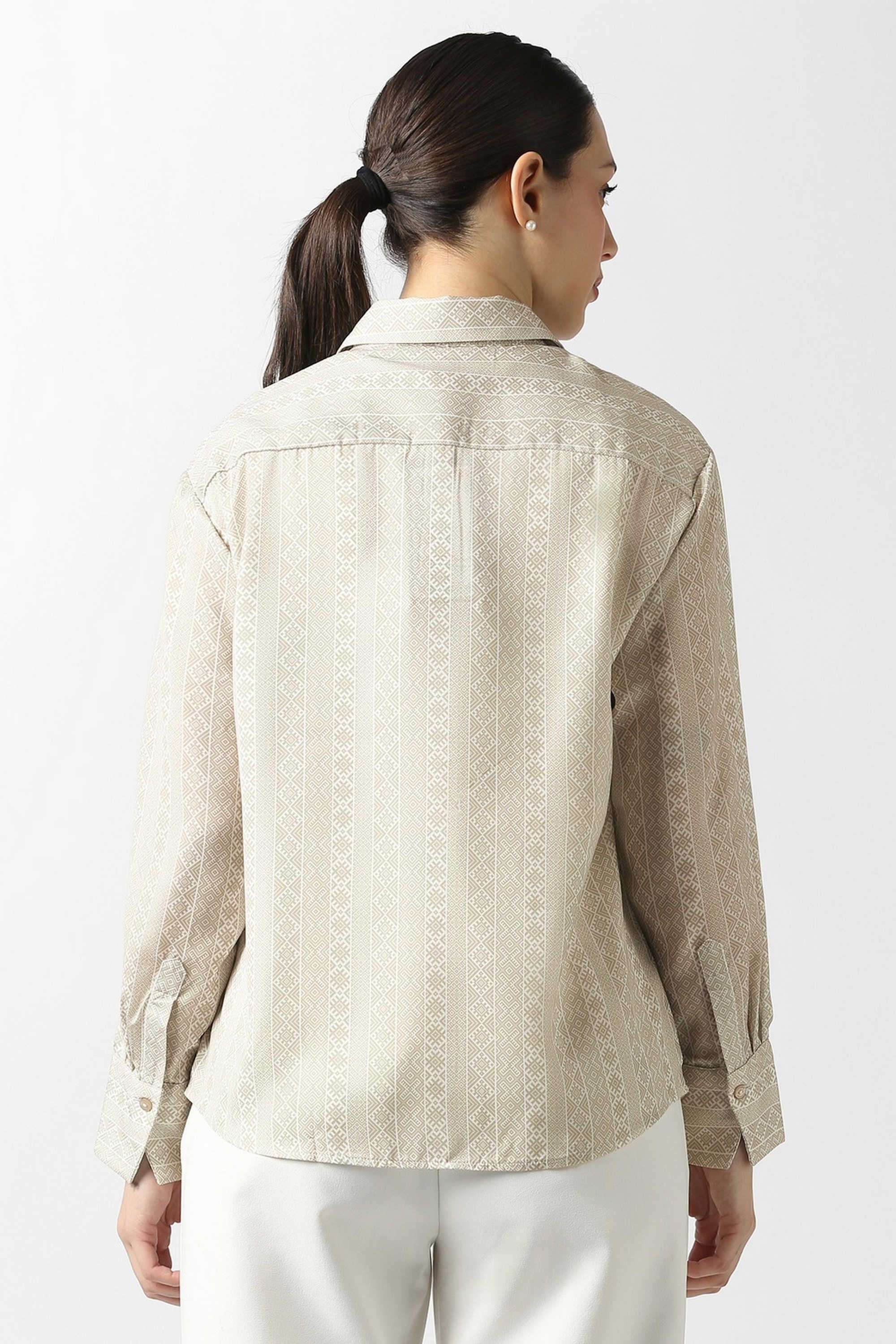 Solid-Blended-Fabric-Women-s-Casual-Wear-Shirt